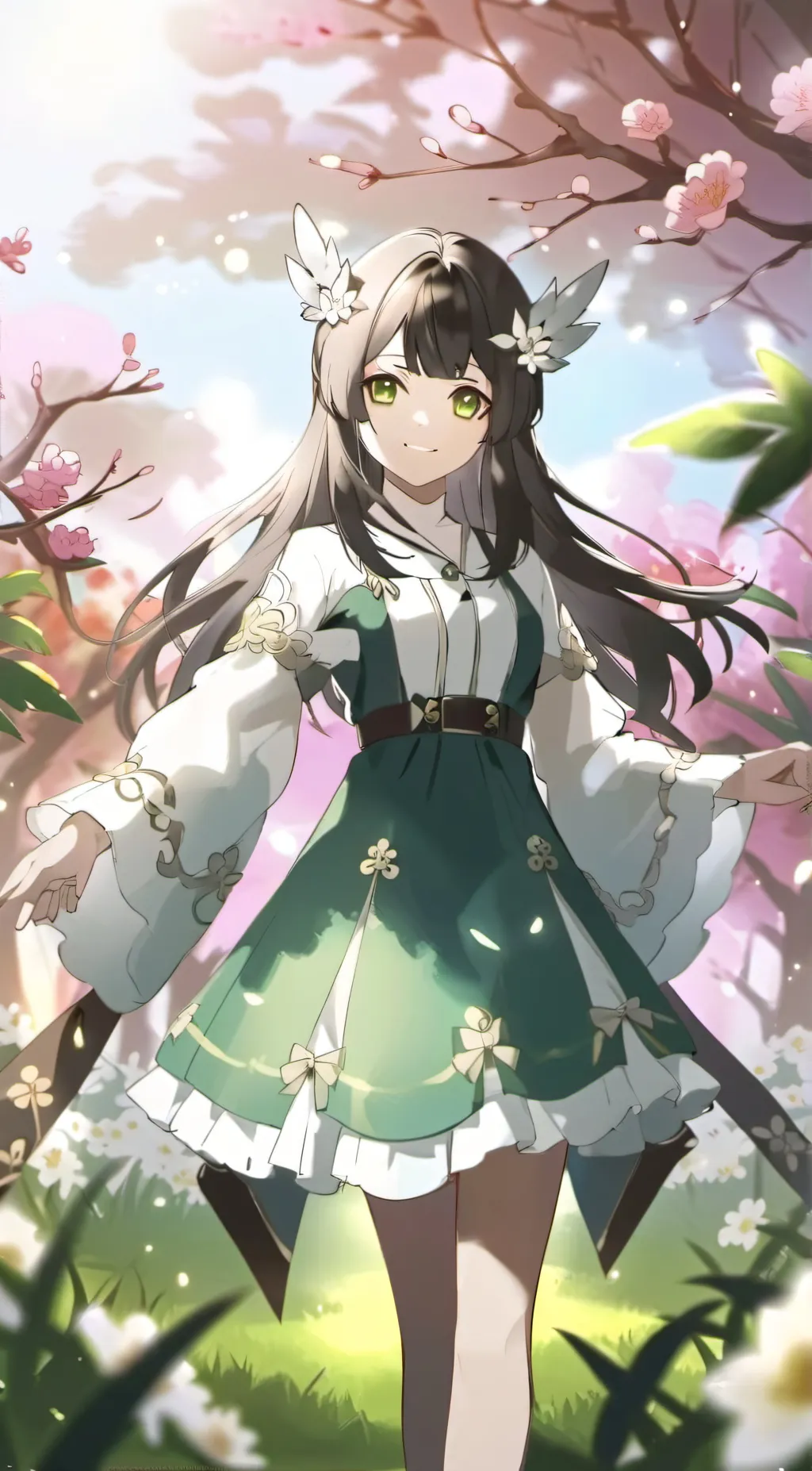 ai character: spring background