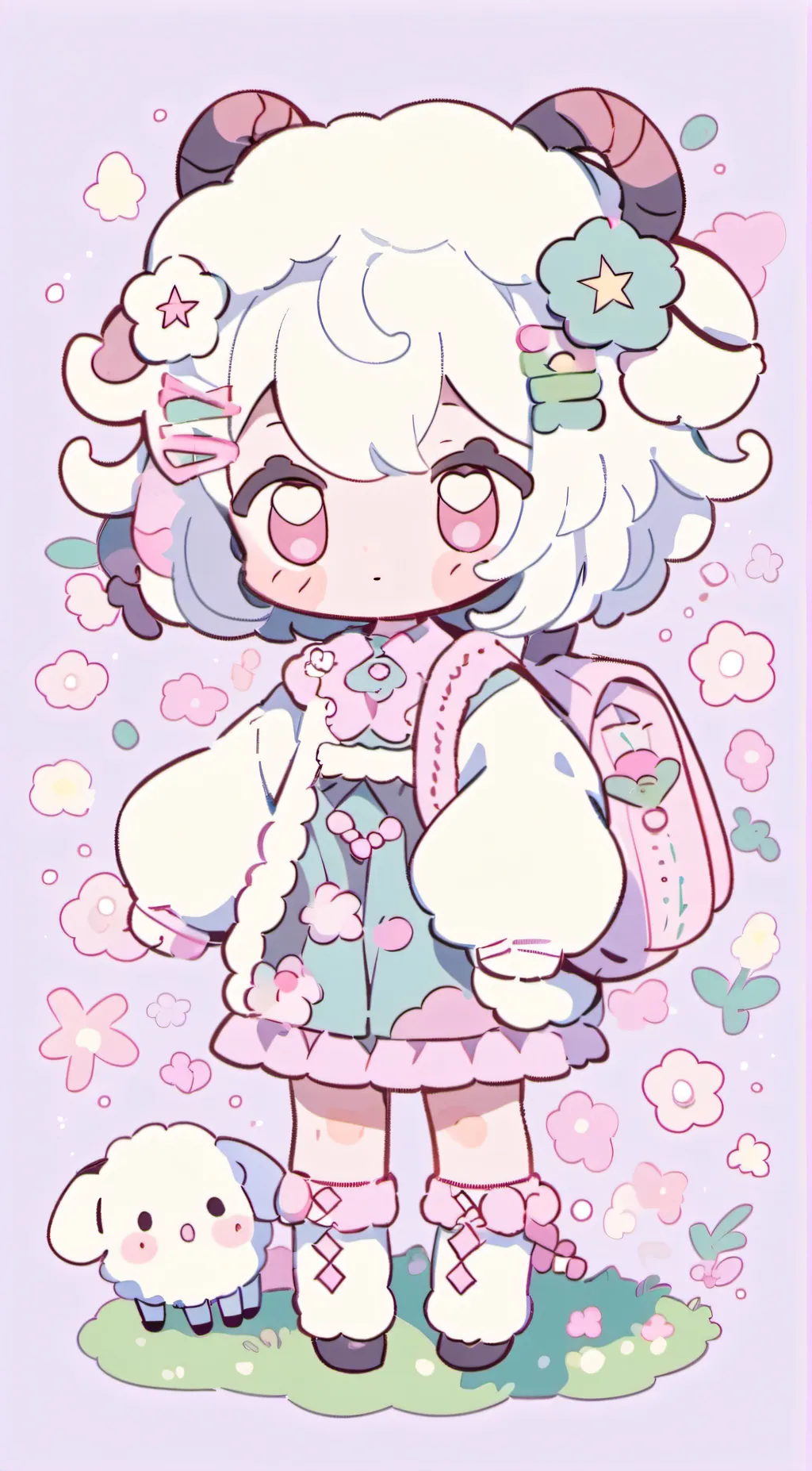 ai character: Sheepy sheep background