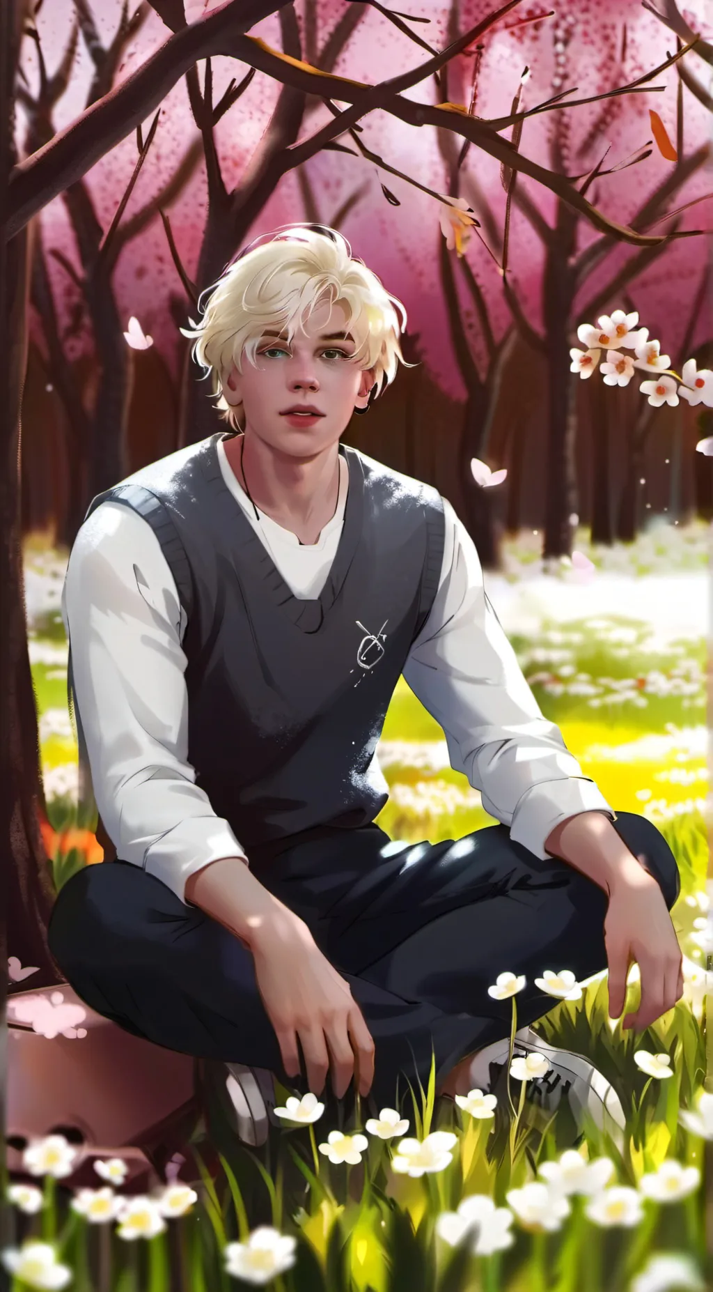 ai character: cloud background