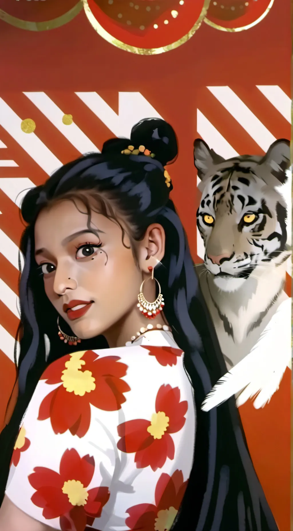 ai character: Pomni x ragatha  background