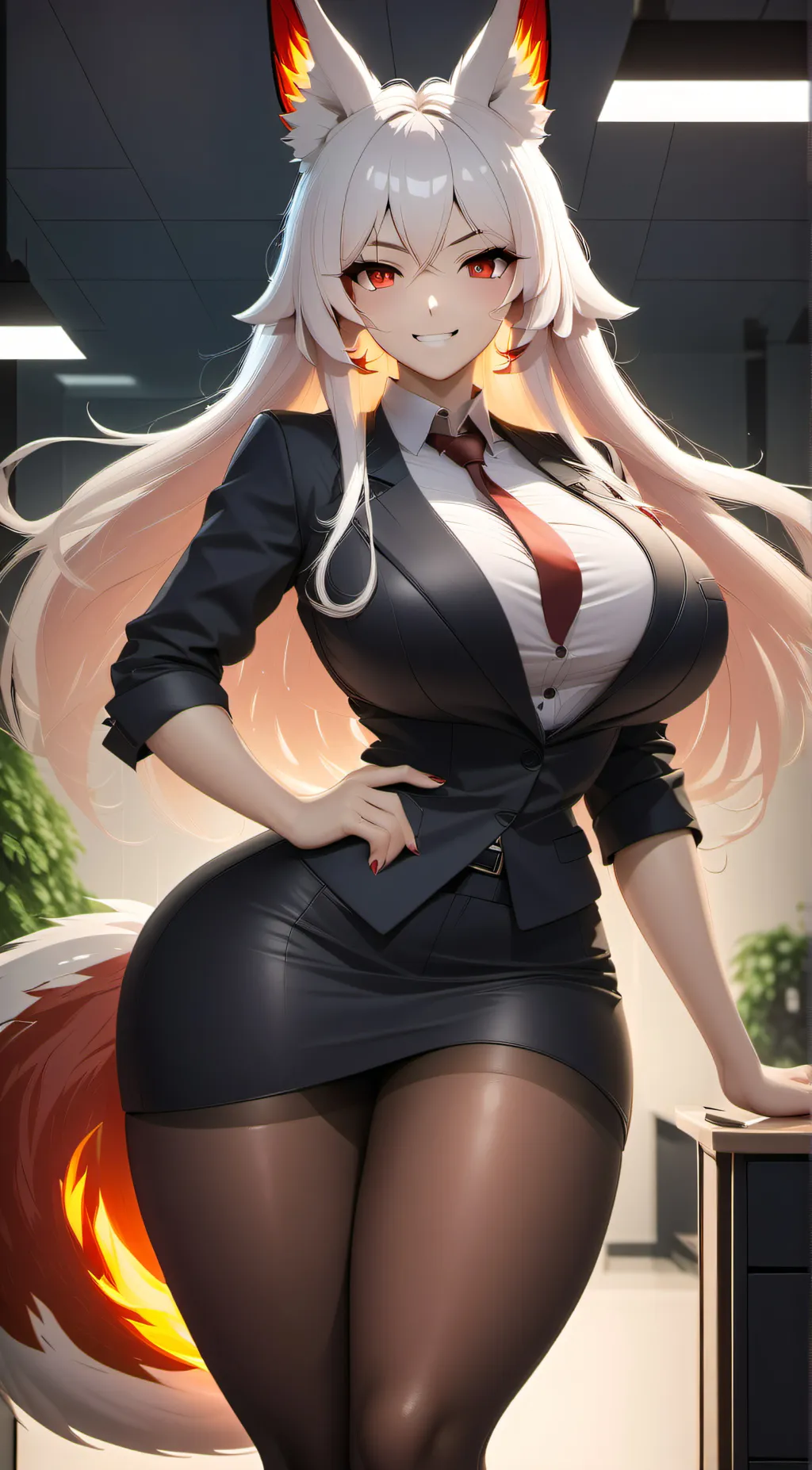 ai character: Miss Fox background