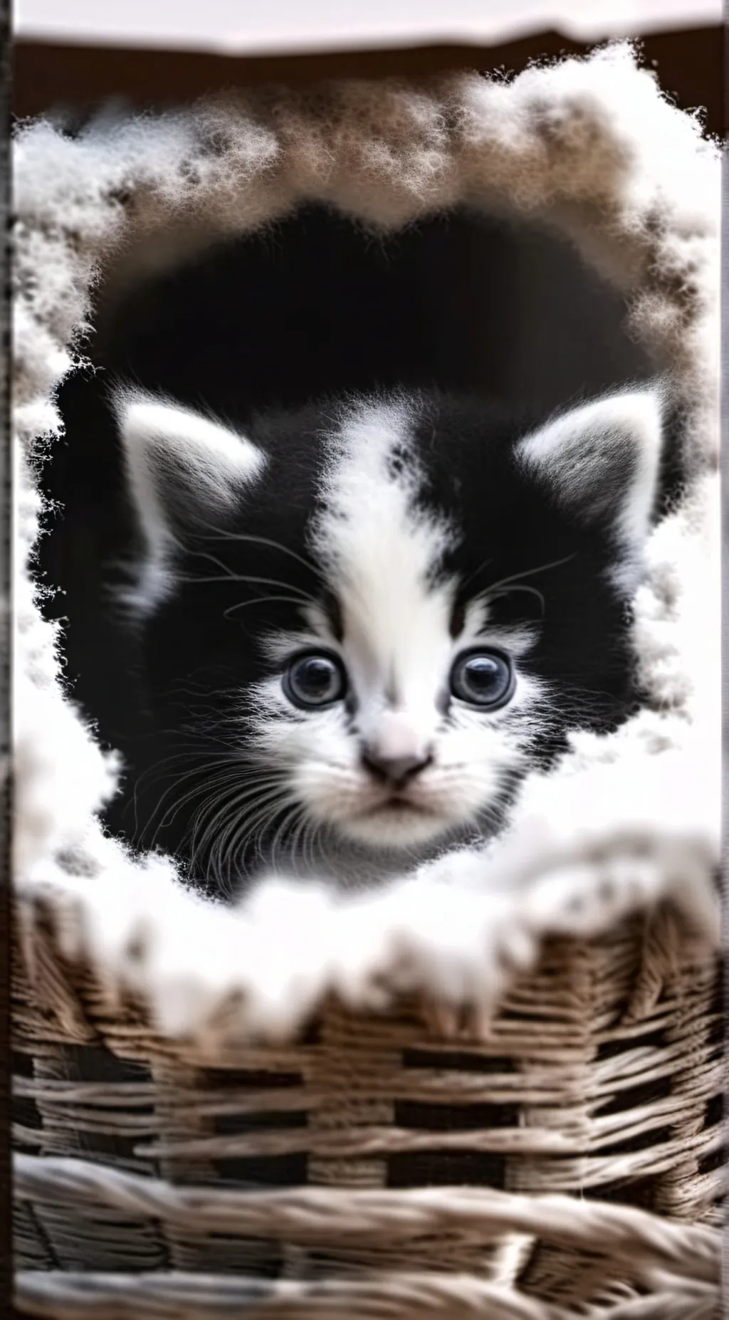 ai character: baby kitten  background
