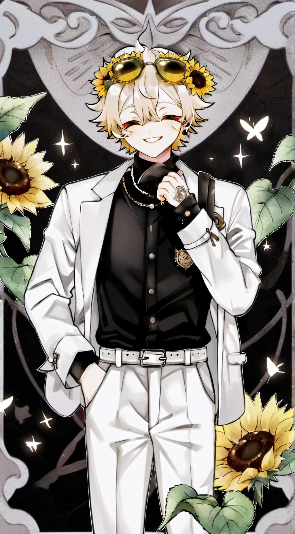 ai character: Sun (Human Au) background