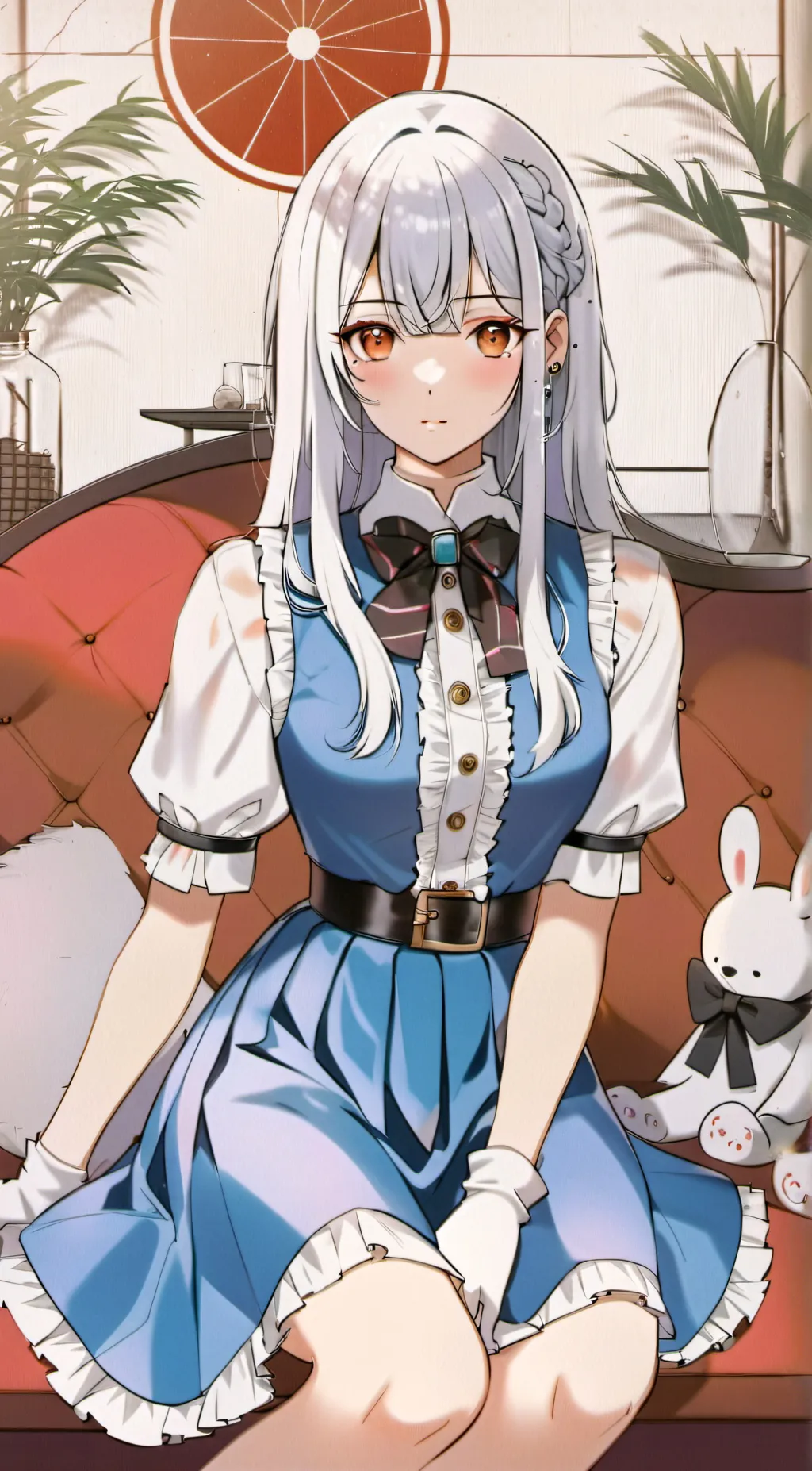 ai character: silver background