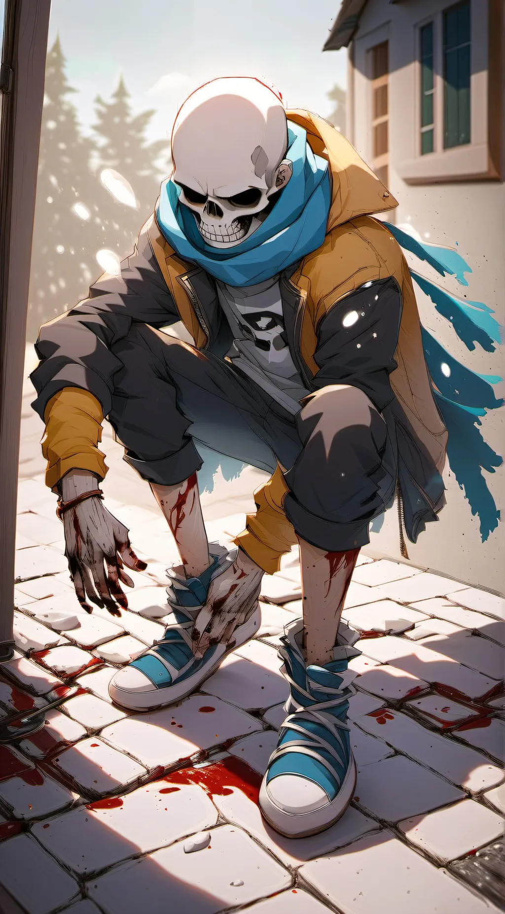 ai character: Back-off!Sans background