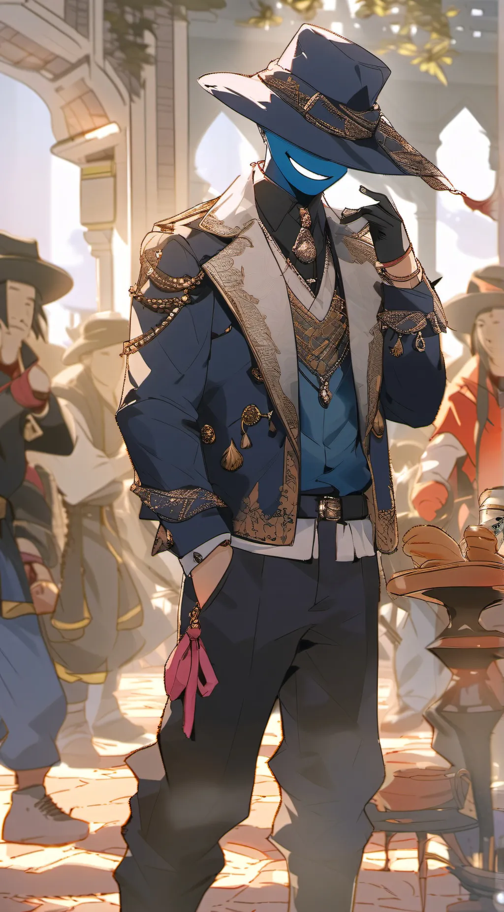 ai character: Mvshbricks background