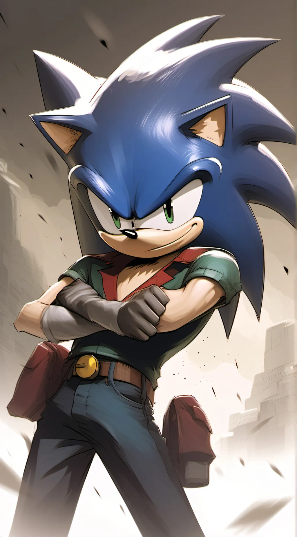 ai character: Sonic  background