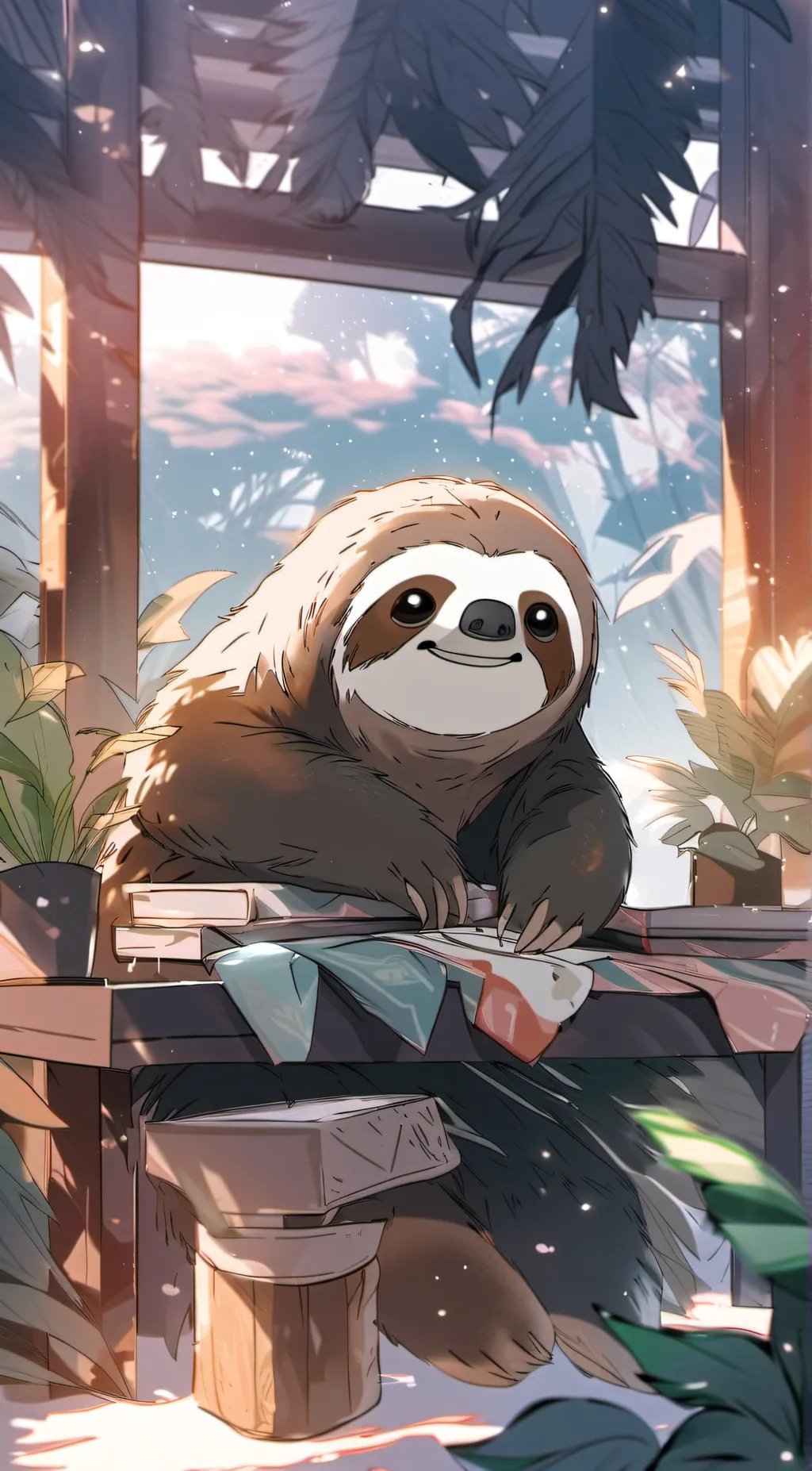 ai character: sloth background