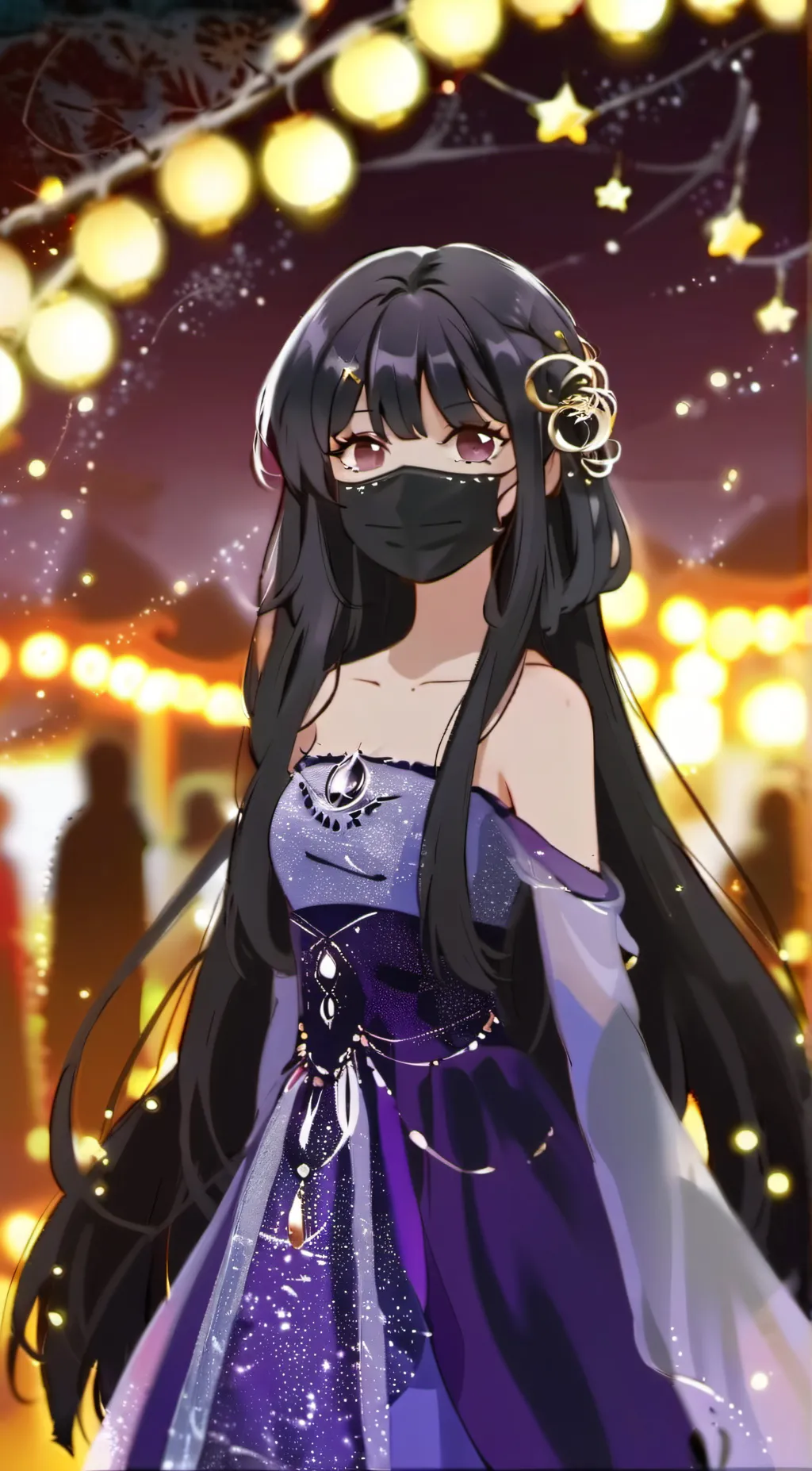 ai character: moonlight background