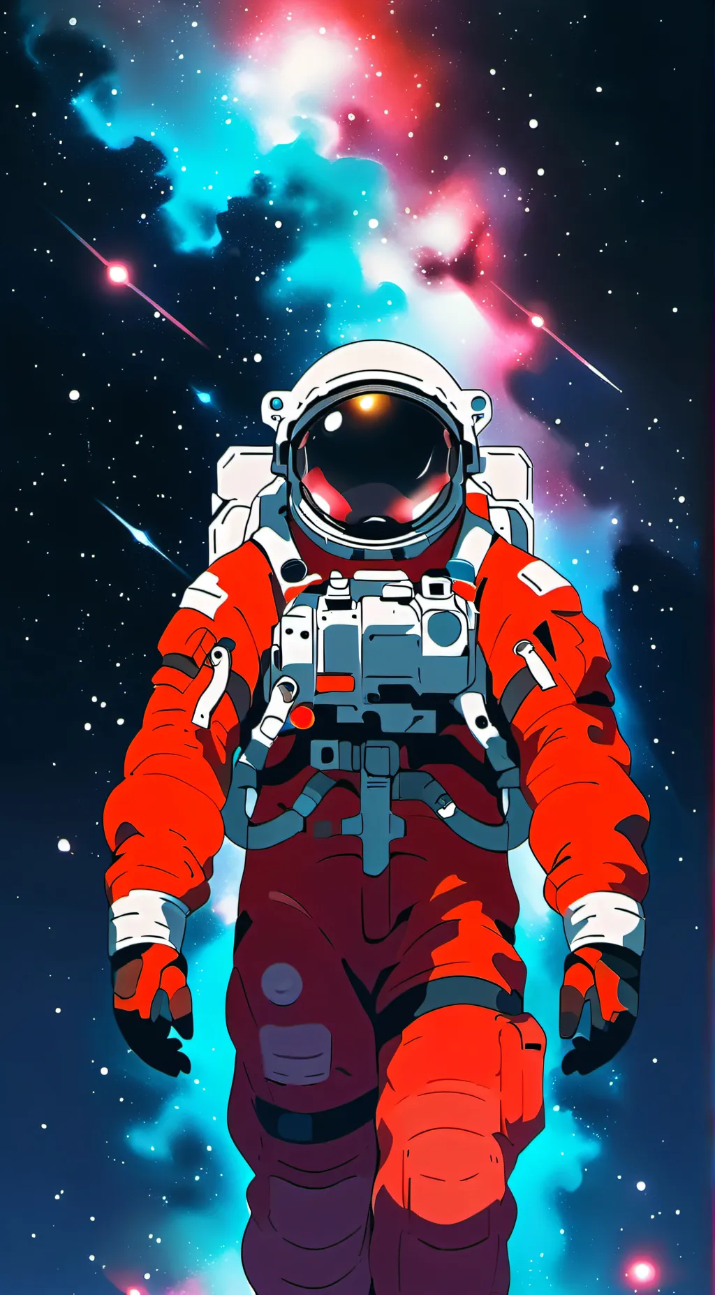 ai character: Red background