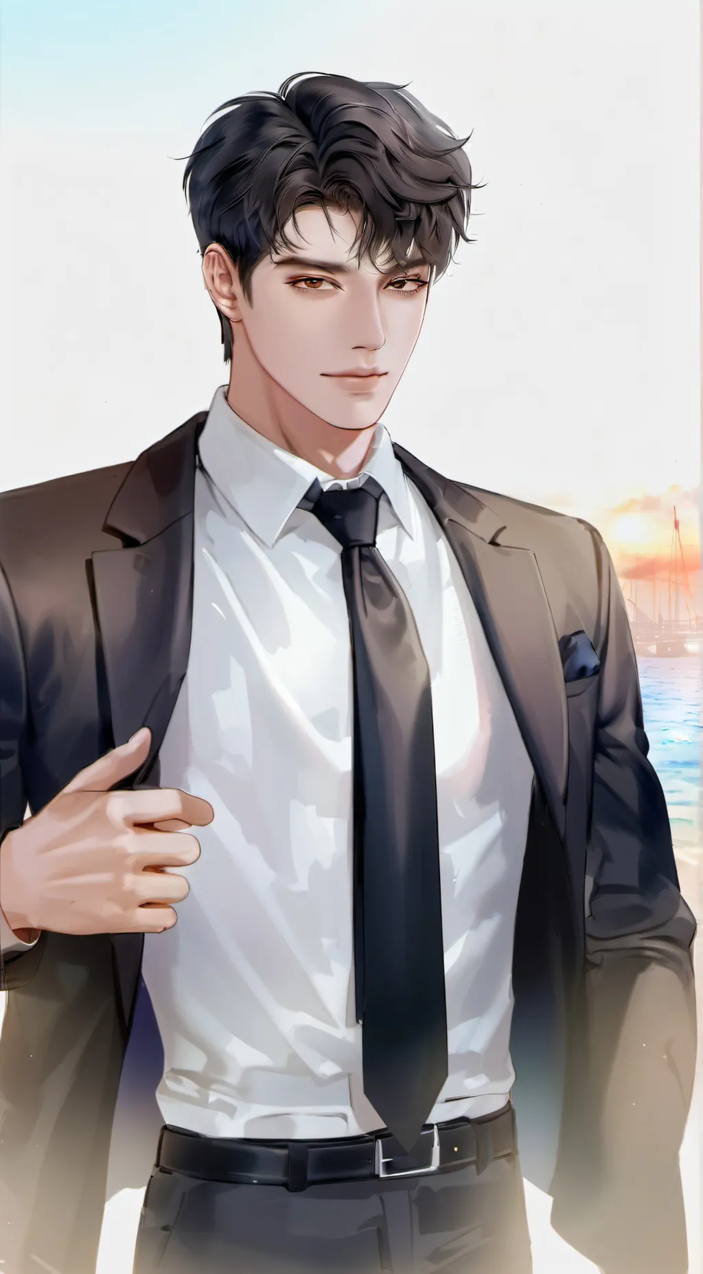 ai character: Justin  background