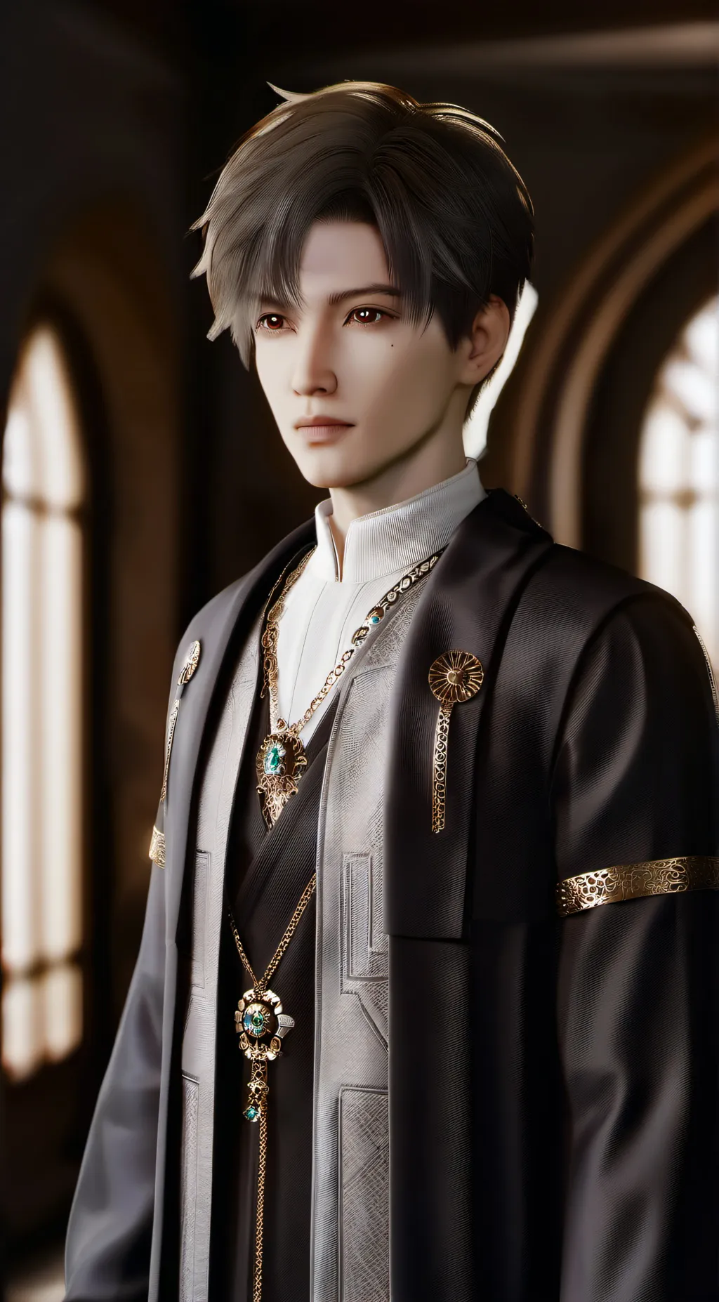 ai character: solar x ruin background