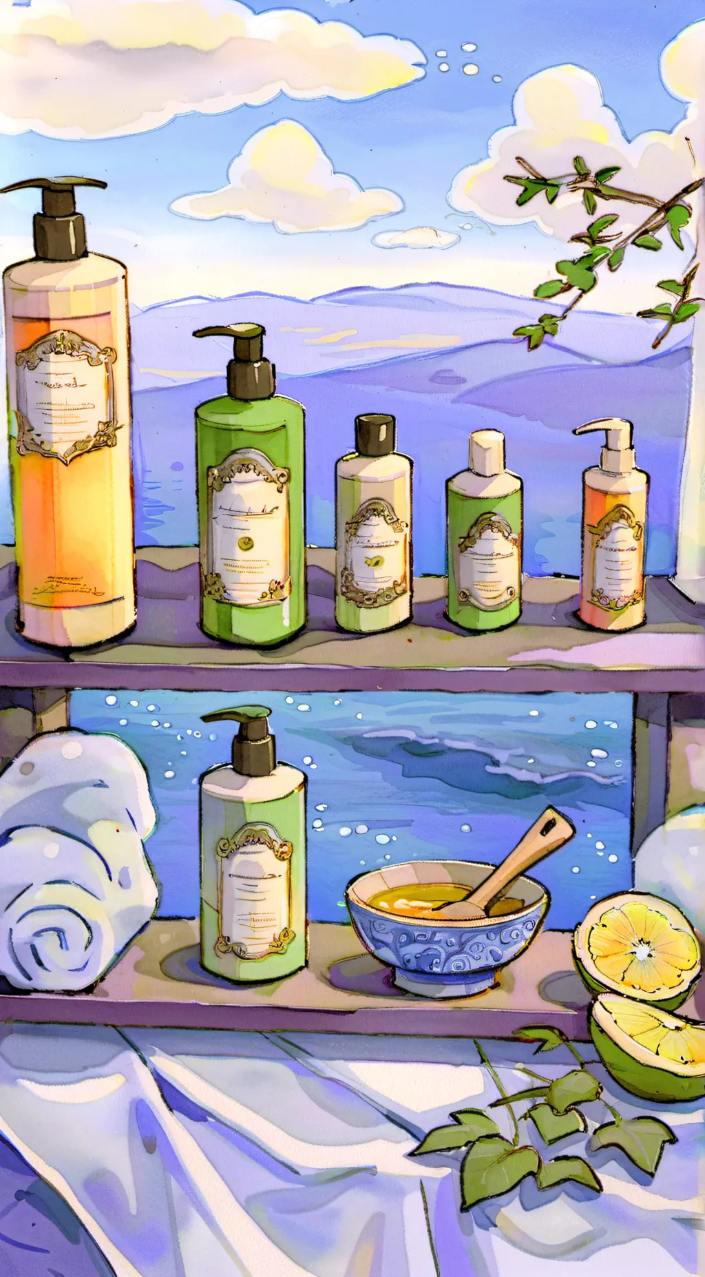 ai character: swallowed shampoo background