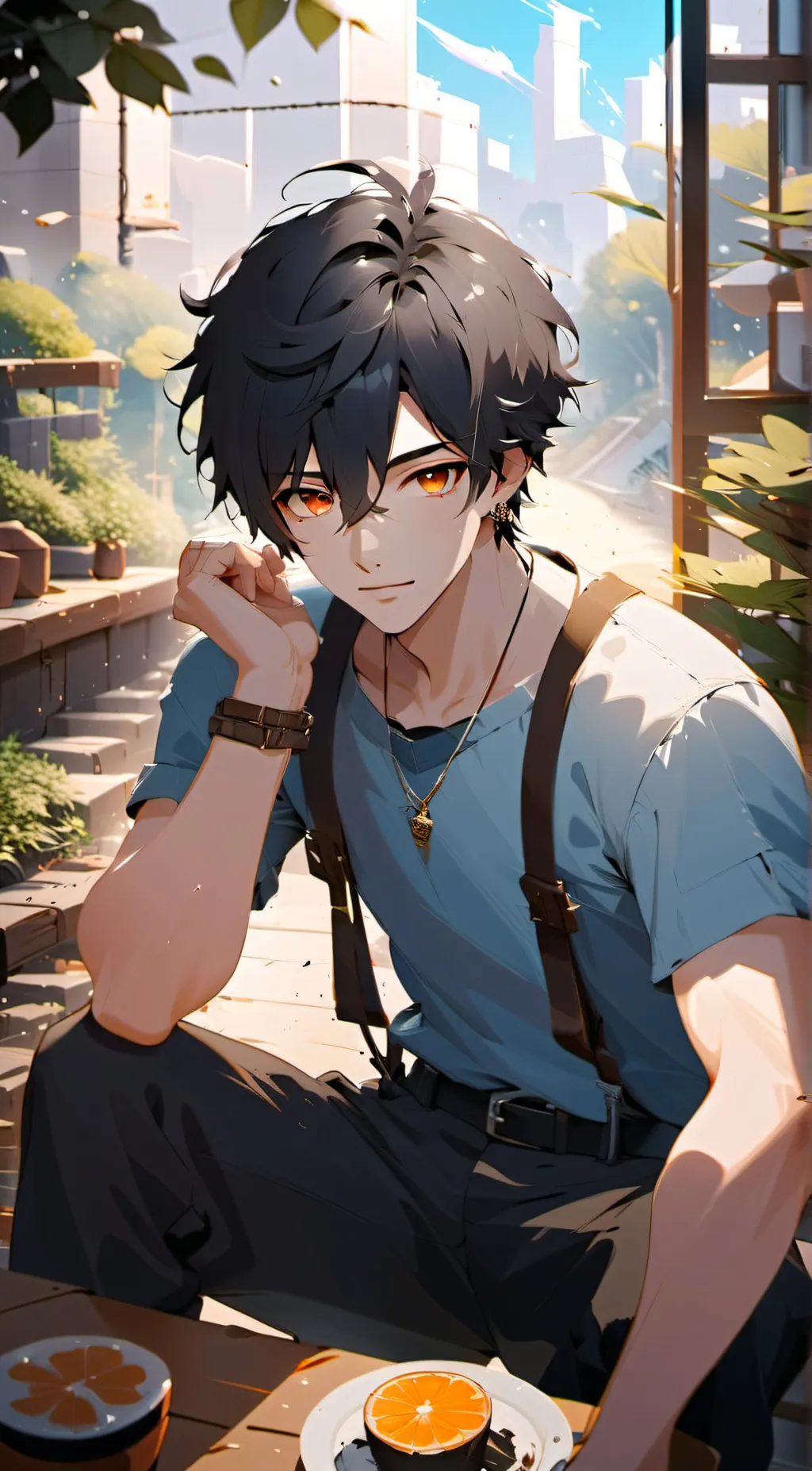 ai character: Adrien background