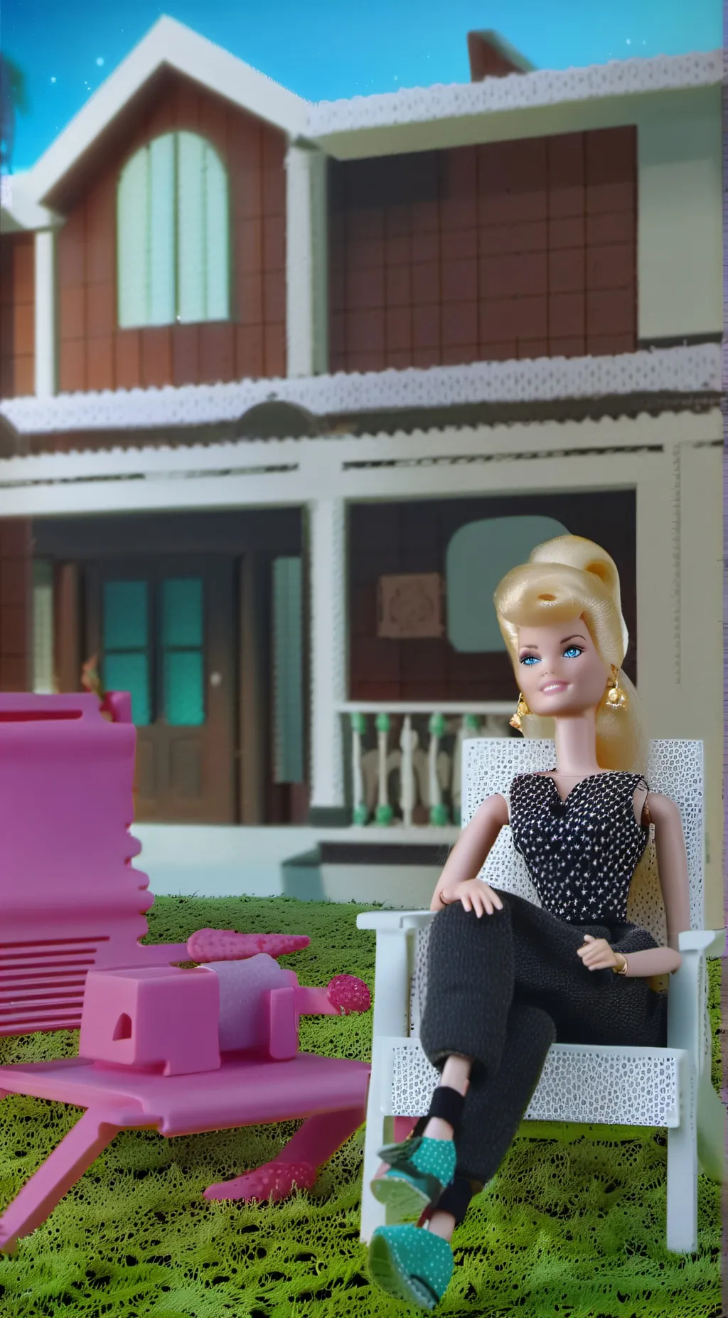 ai character: barbie background