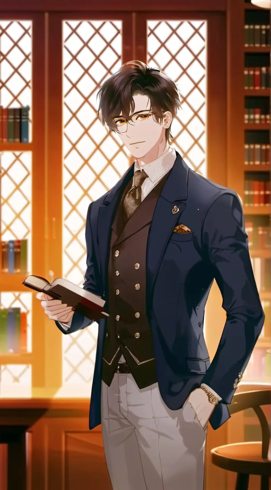 ai character: Anime man 1997 background