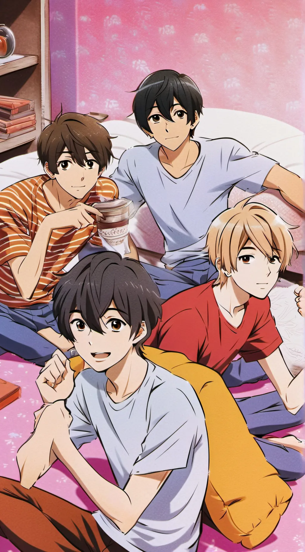 ai character: aaron,ein,noi,zane background