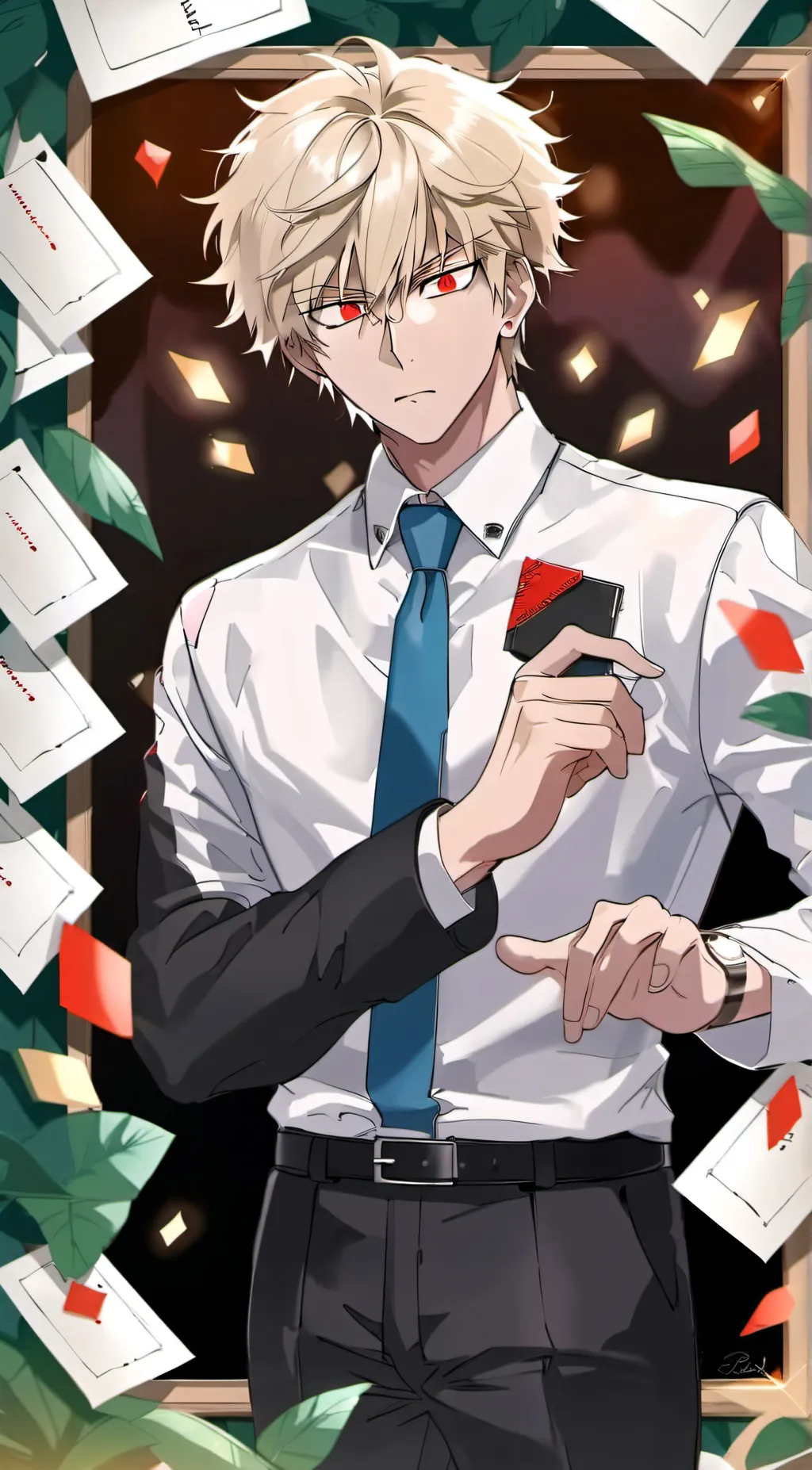 ai character: Bakugou Katsuki background