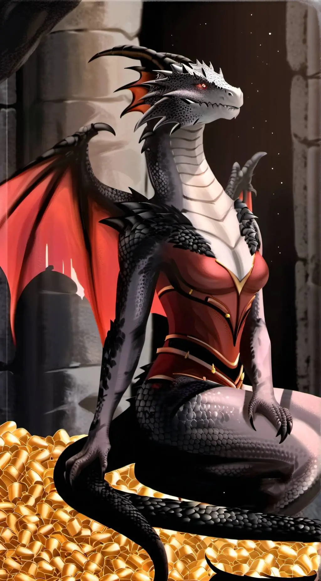 ai character: Riley red-heart  background