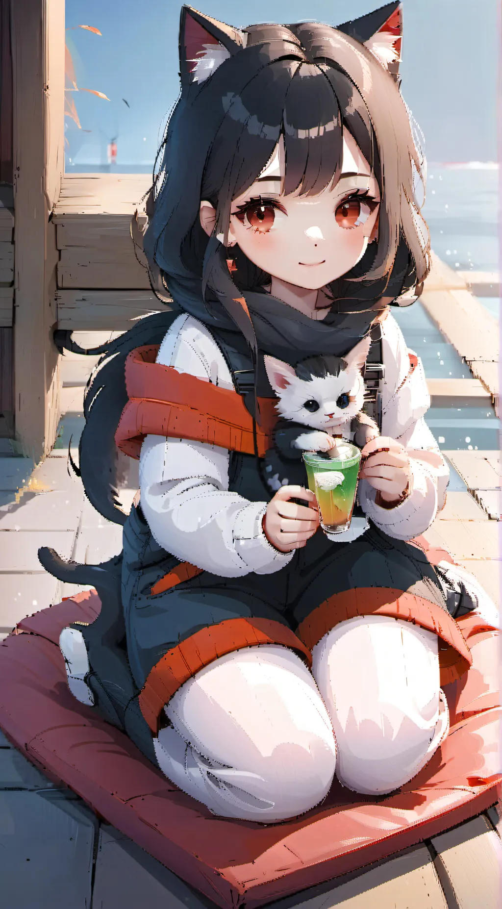 ai character: fluffy  background