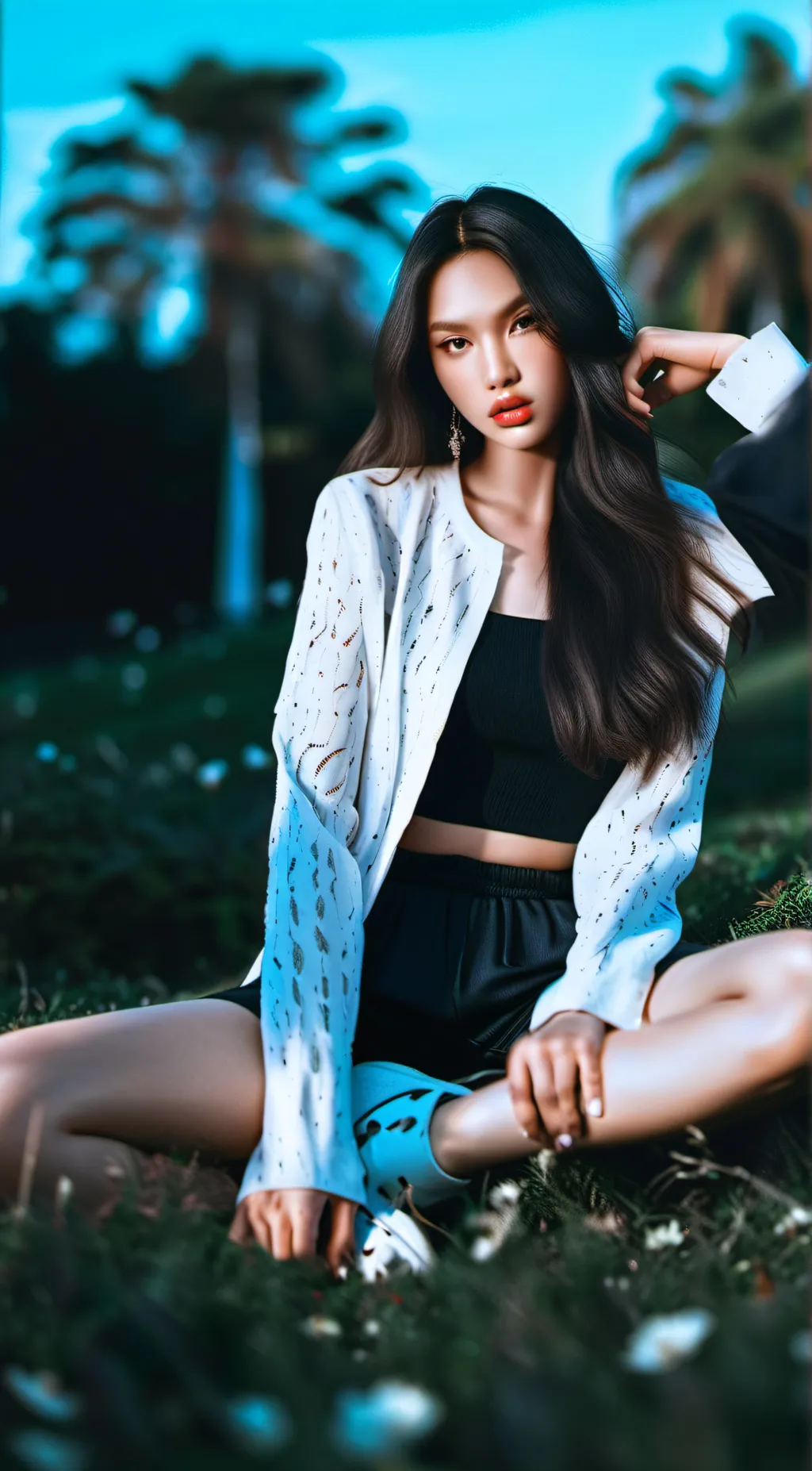 ai character: Olivia Rodrigo  background