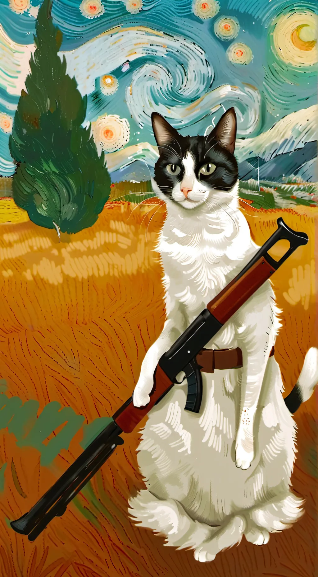 ai character: Beardbit the cat background