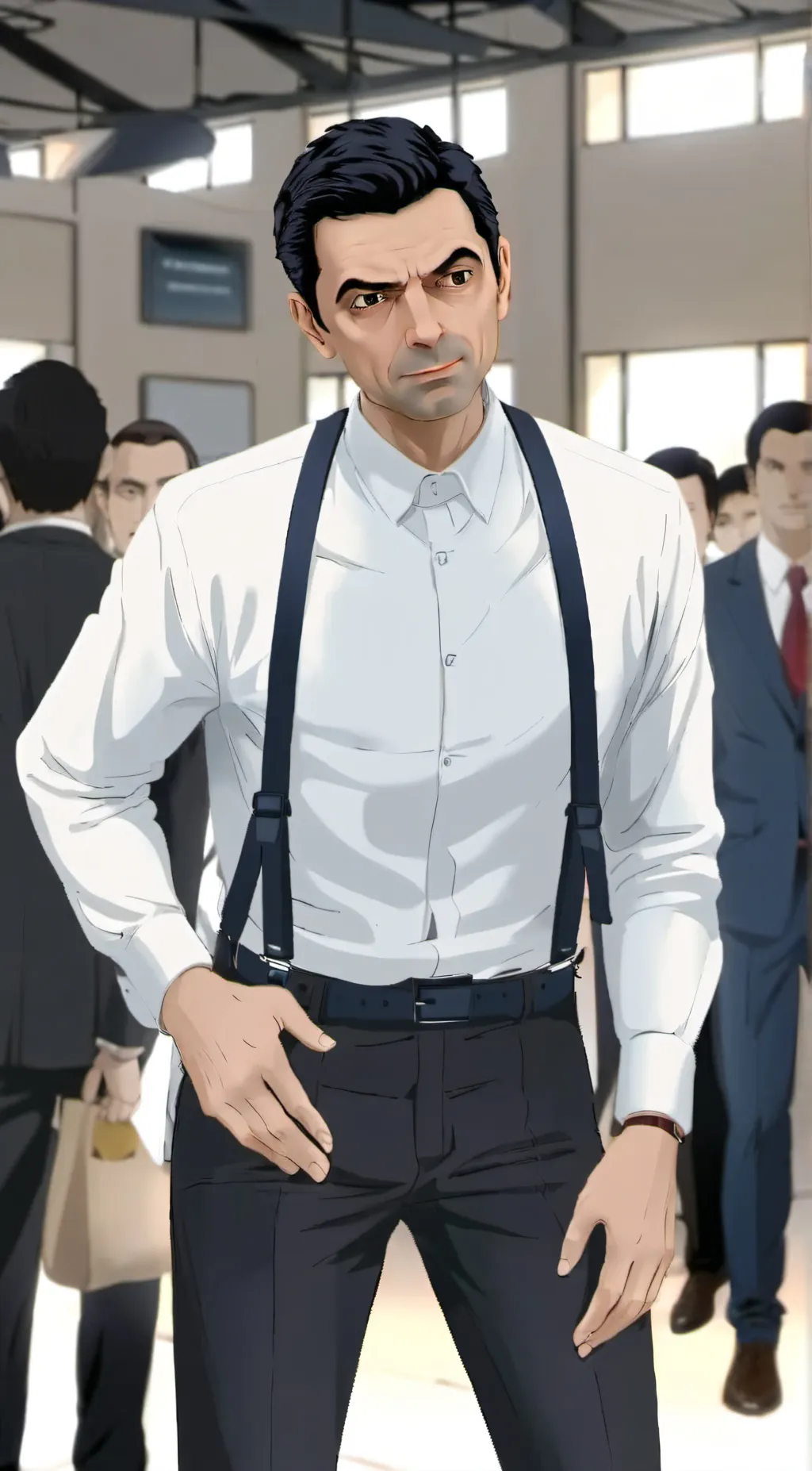 ai character: Mr Beanie background