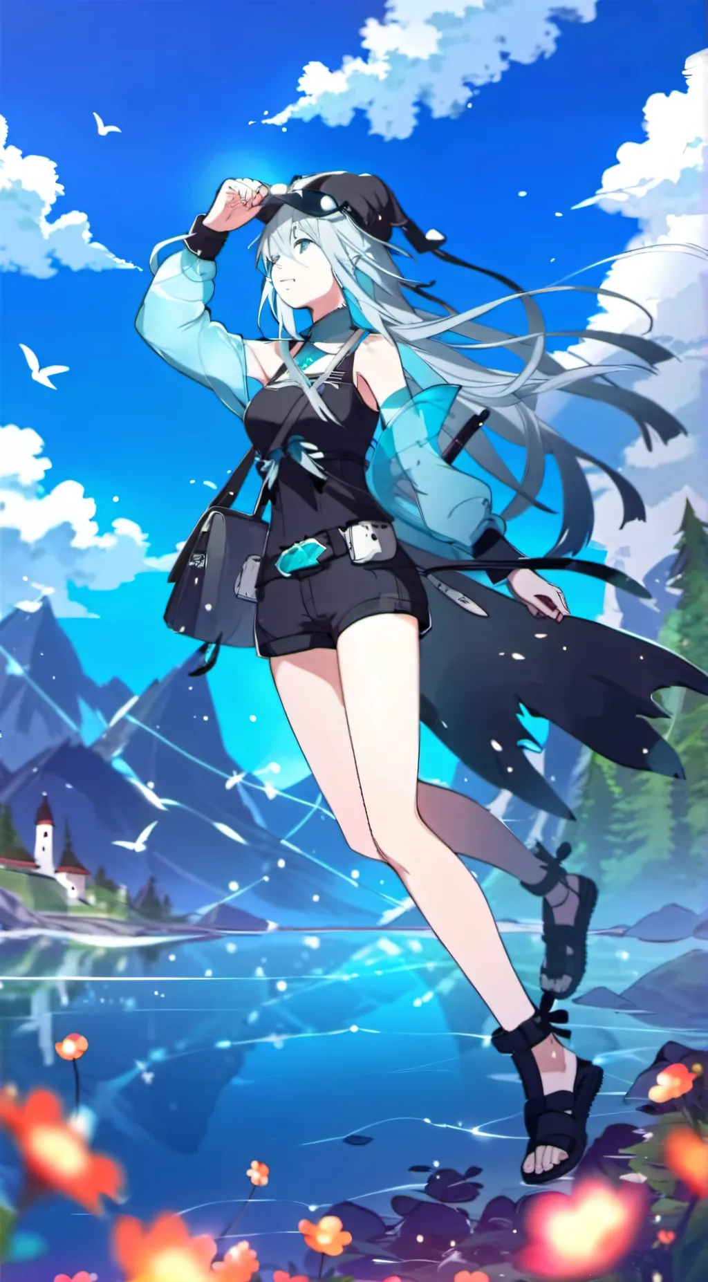 ai character: Miku x demonSlayer background