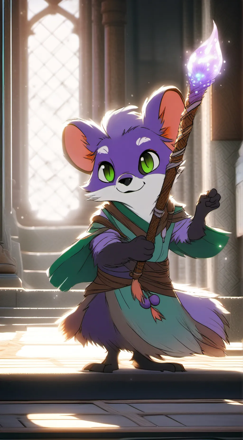 ai character: WizardryWeasel background