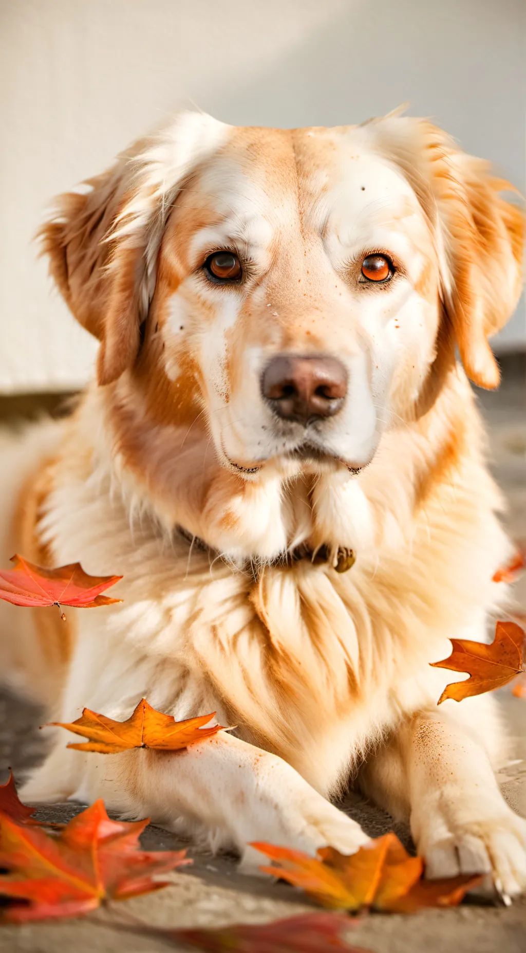 ai character: Dog pooping  background