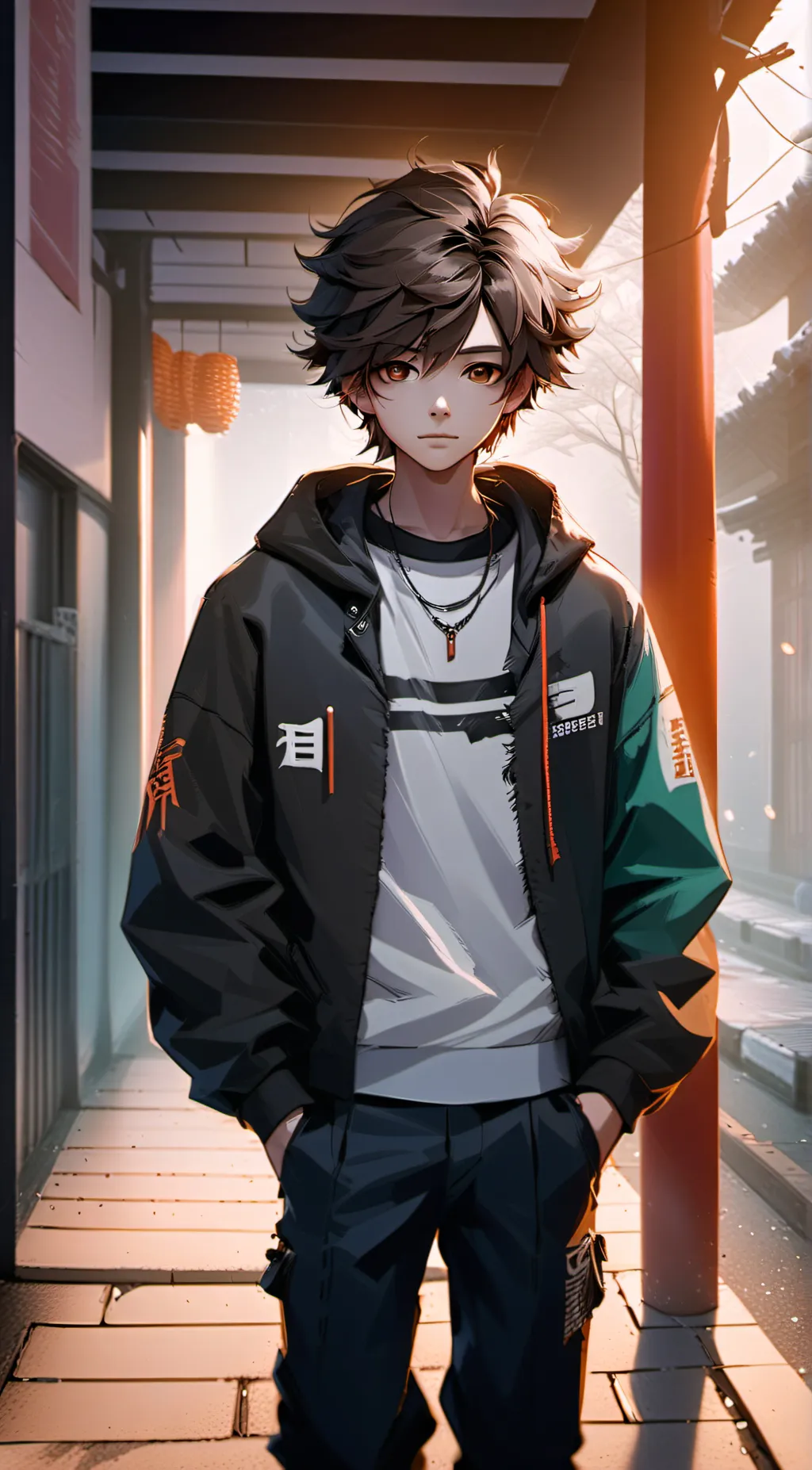 ai character: Ezra  background