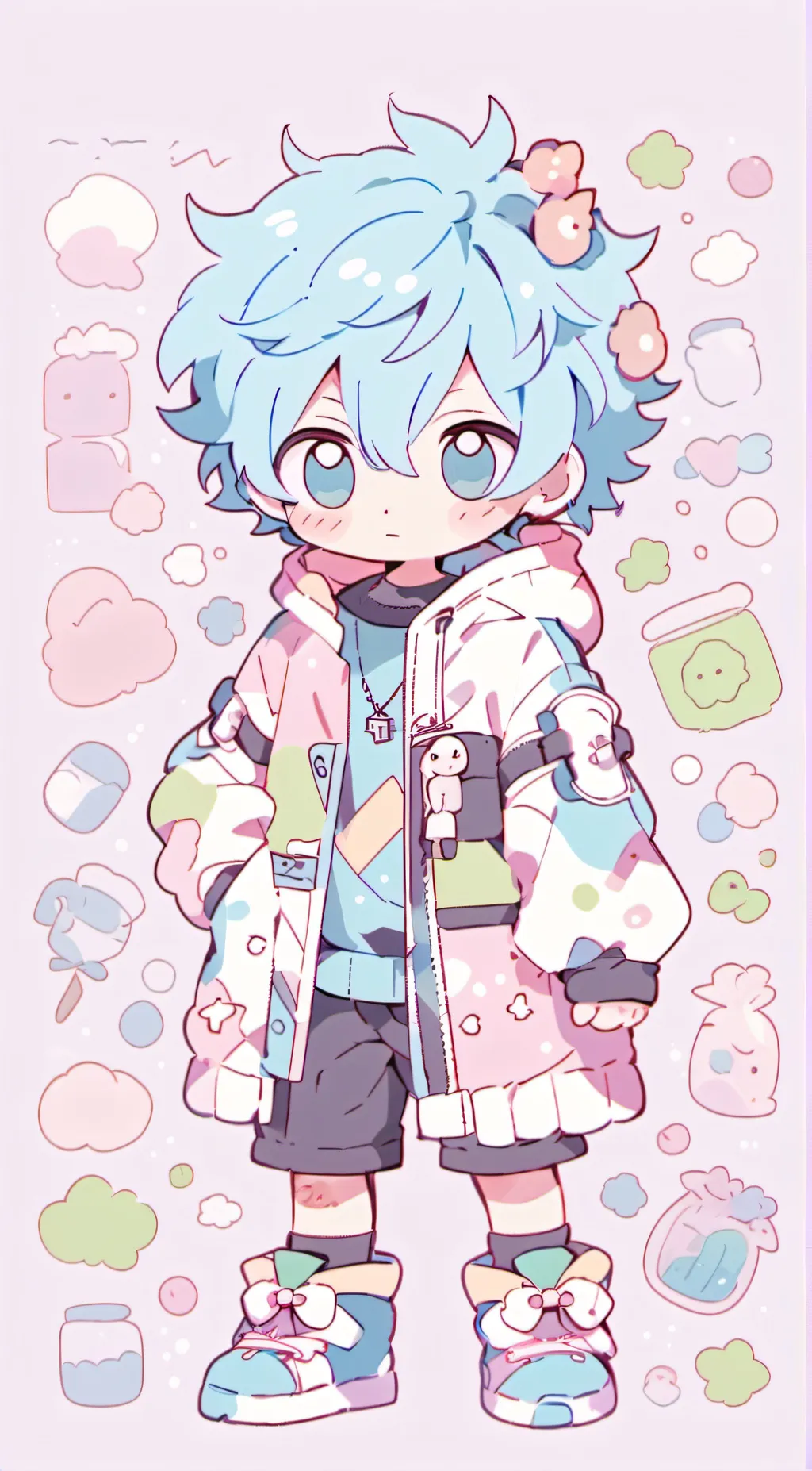 ai character: Zach as a baby background