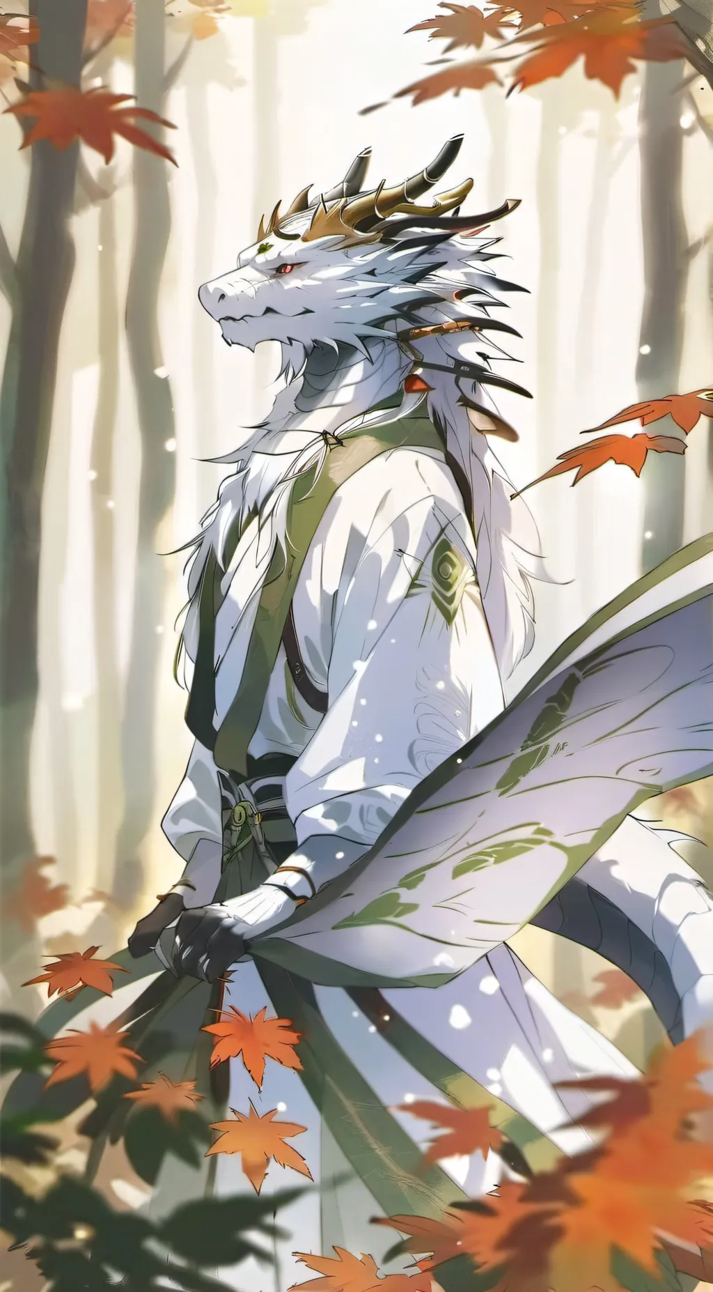 ai character: Autumn background