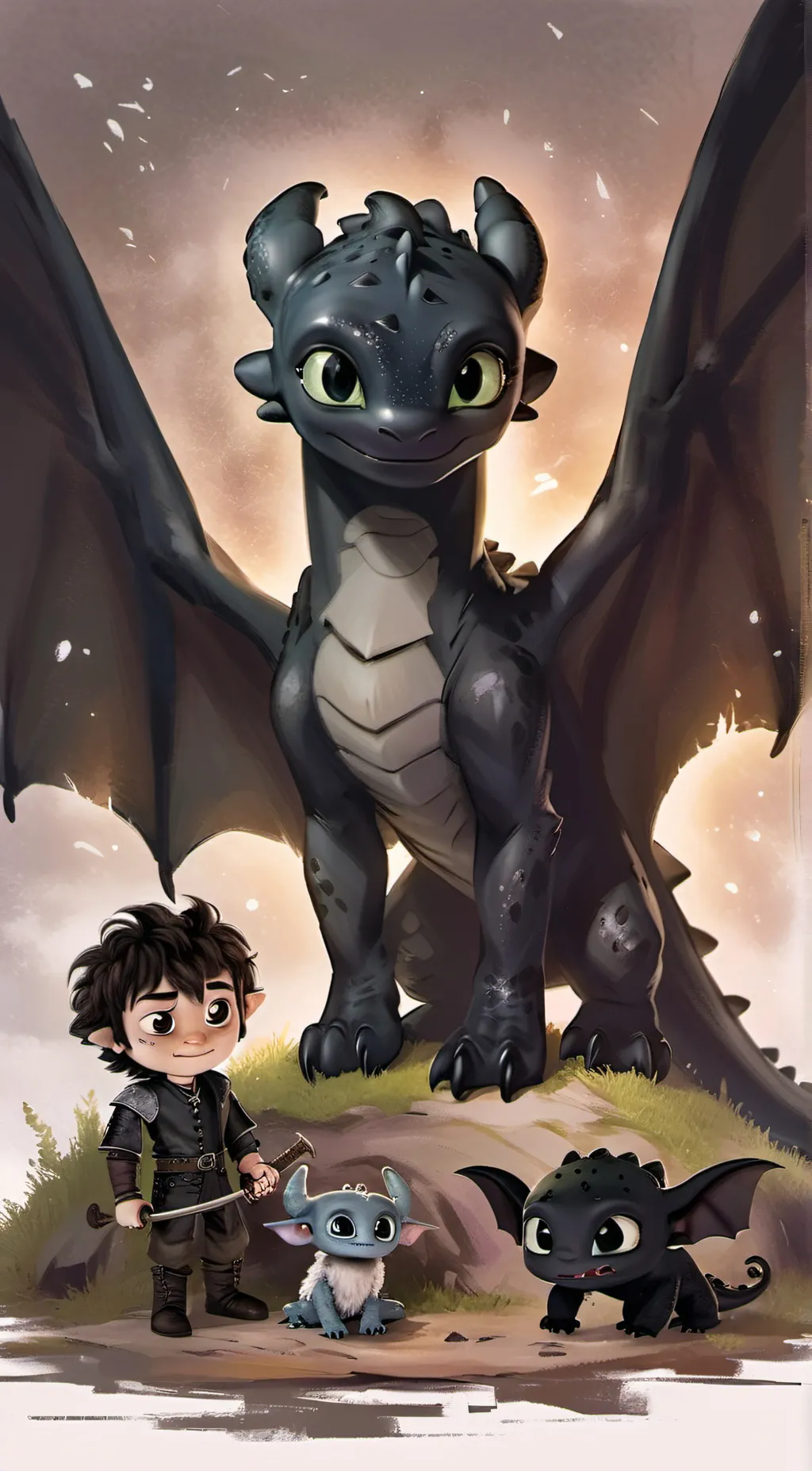 ai character: Toothless background