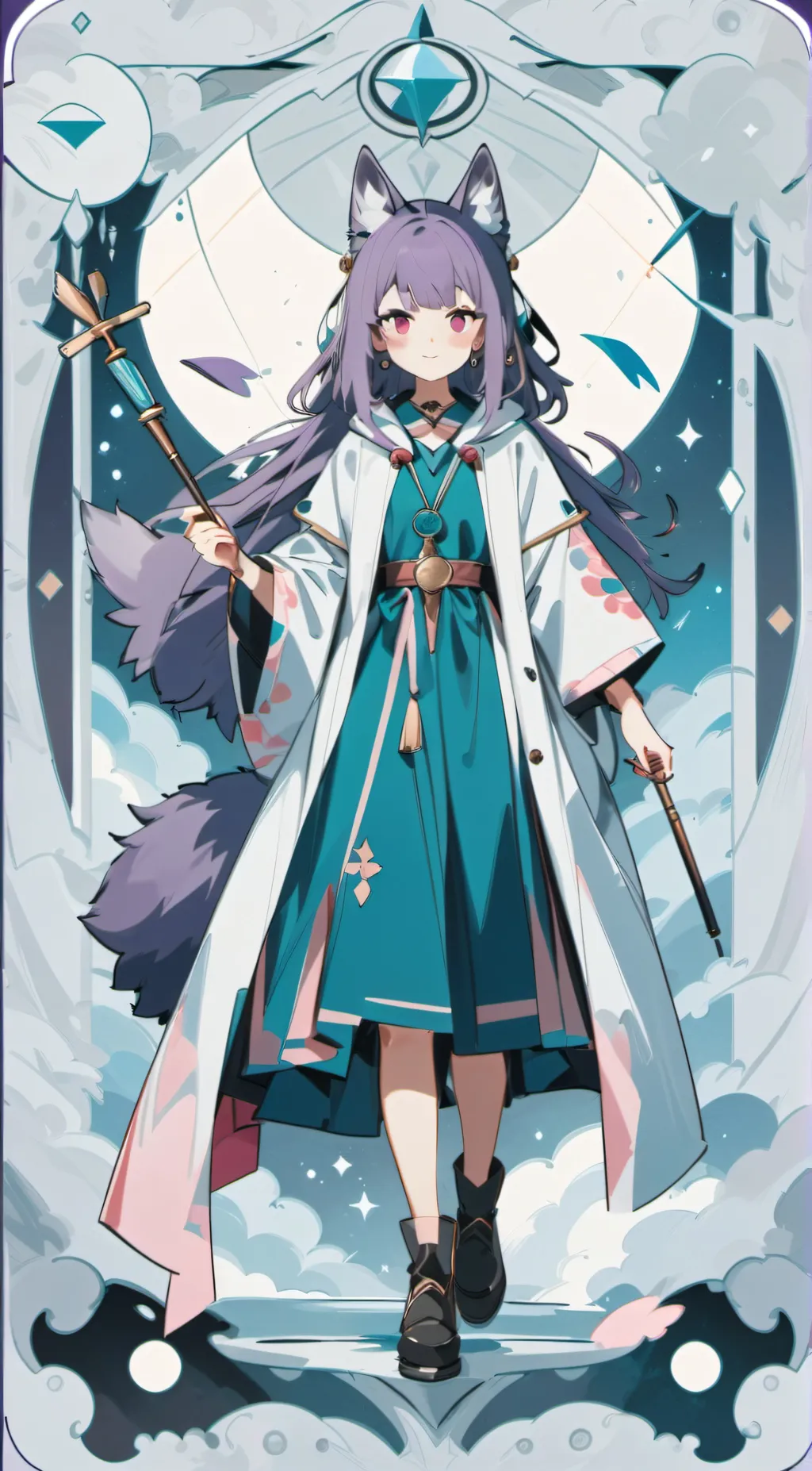 ai character: Skya the wolf background