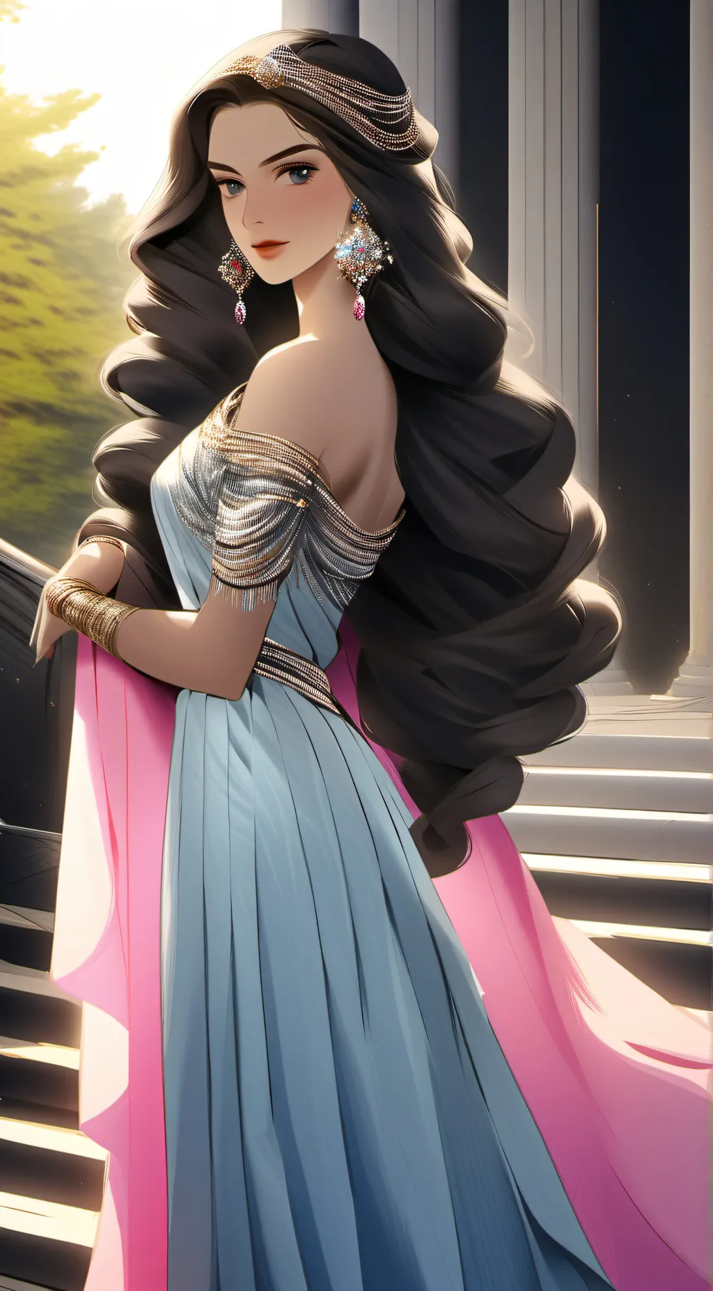 ai character: Satina  background