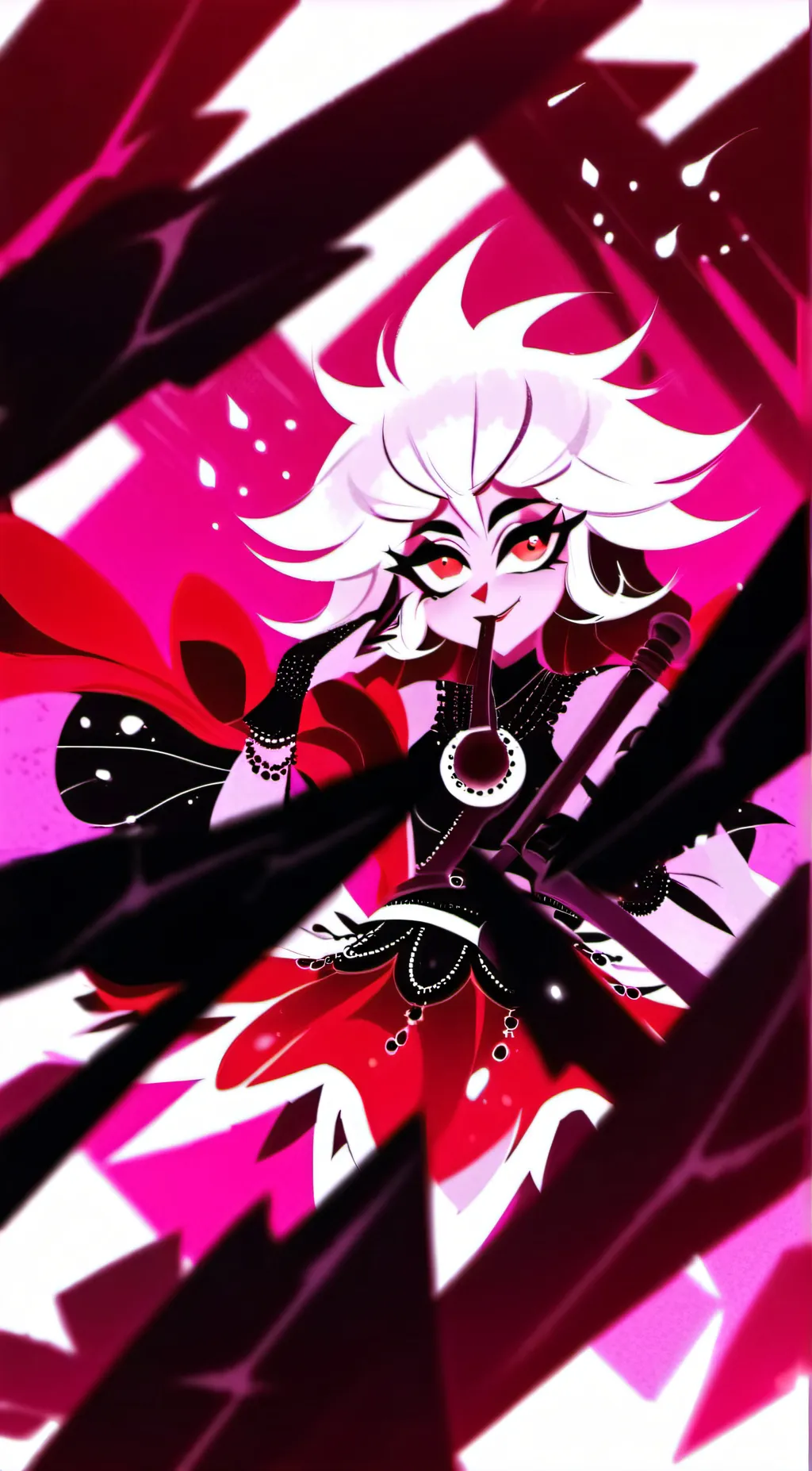 ai character: winter hazbin background