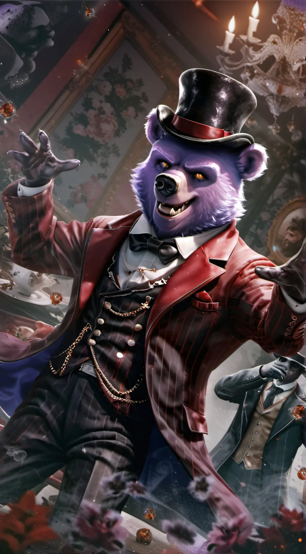 ai character: Mr Purple  background