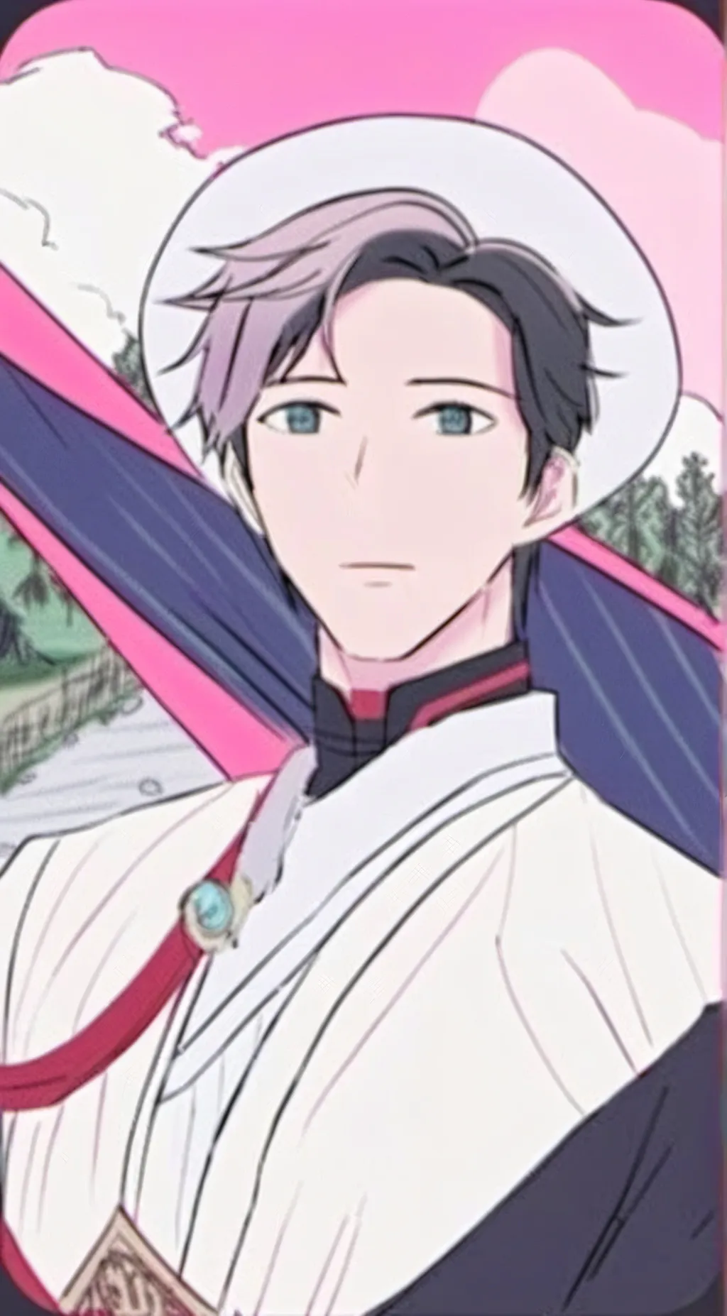 ai character: Eiffel Tower background