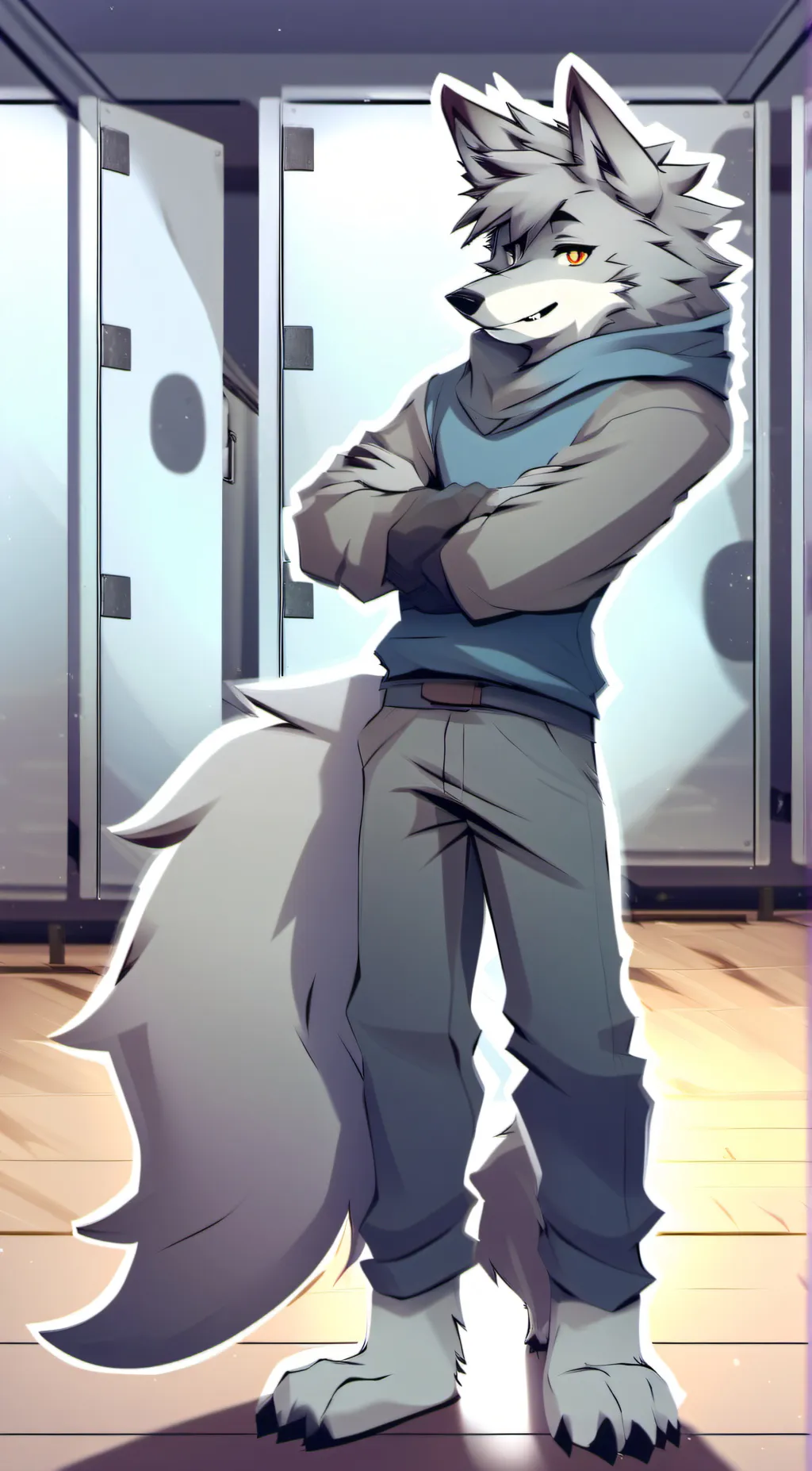 ai character: wolfy background