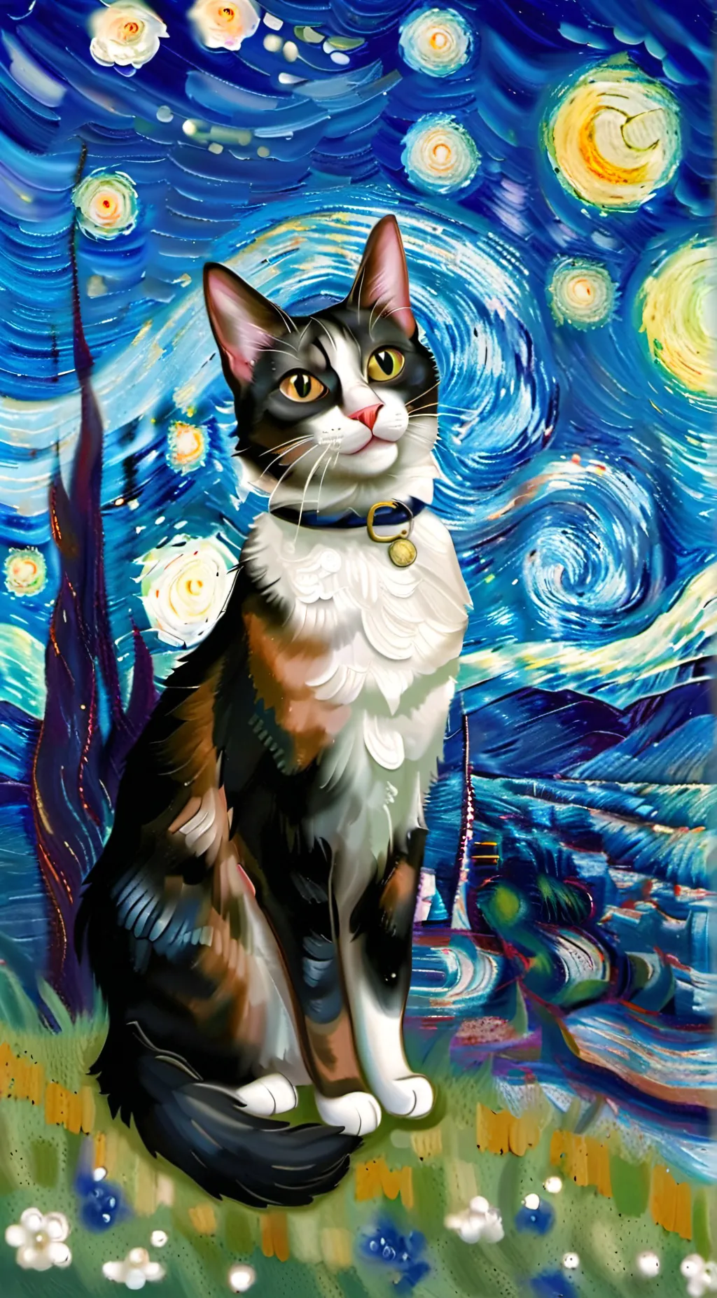ai character: Happy cat background
