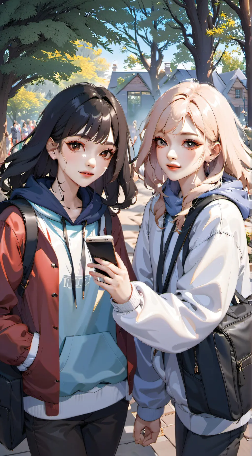 ai character: Chelsey and Mina background