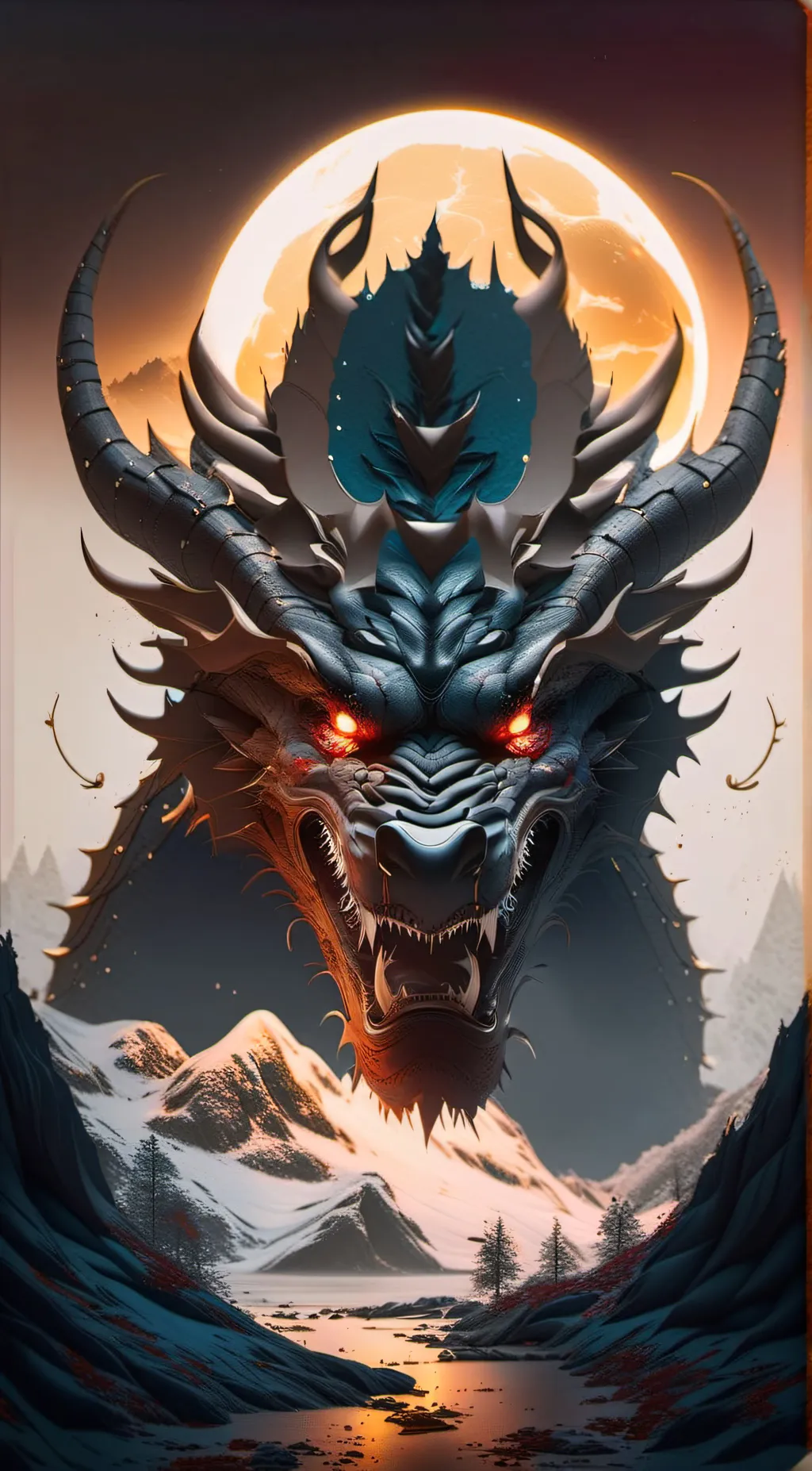 ai character: evil dragon background