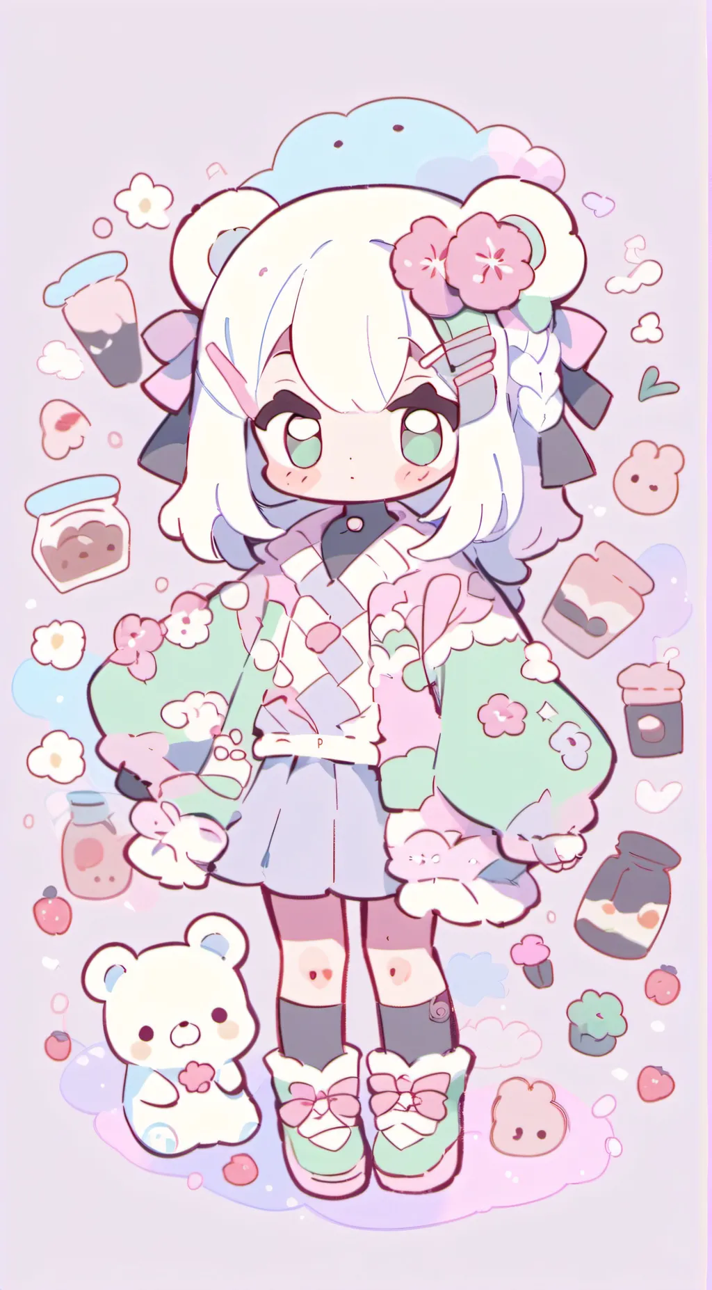 ai character: ~•`Floral(Me) `•~ background