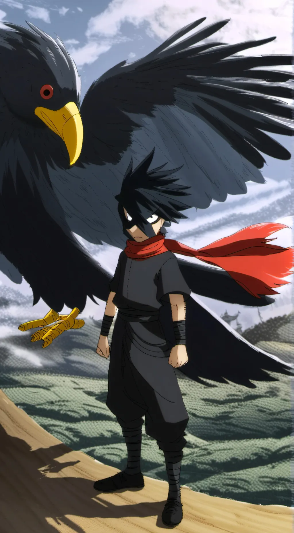ai character: Tokoyami  background