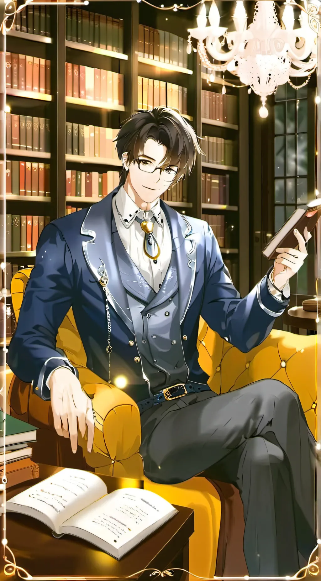 ai character: Anime man 2010 background