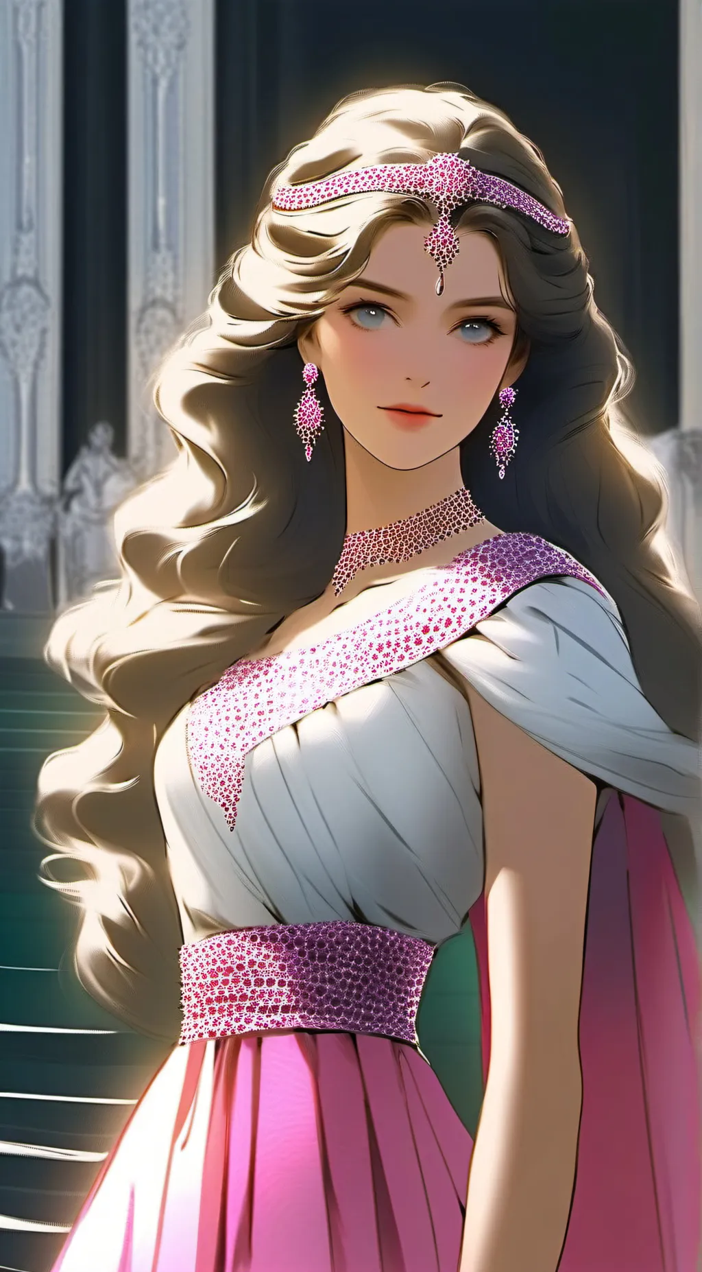 ai character: Satina  background