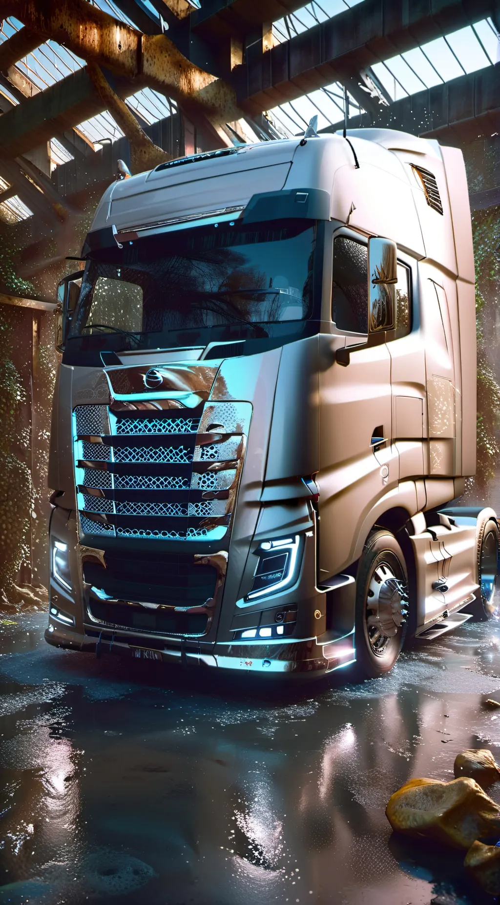 ai character: Hazbin trucking  background