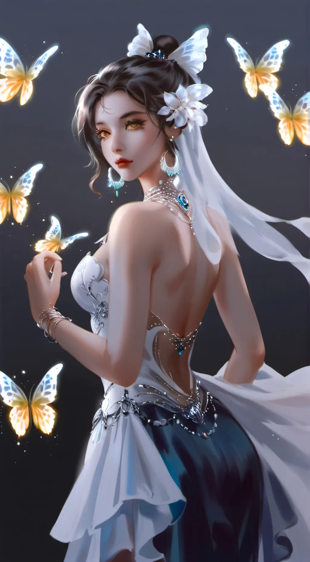 ai character: Flor background