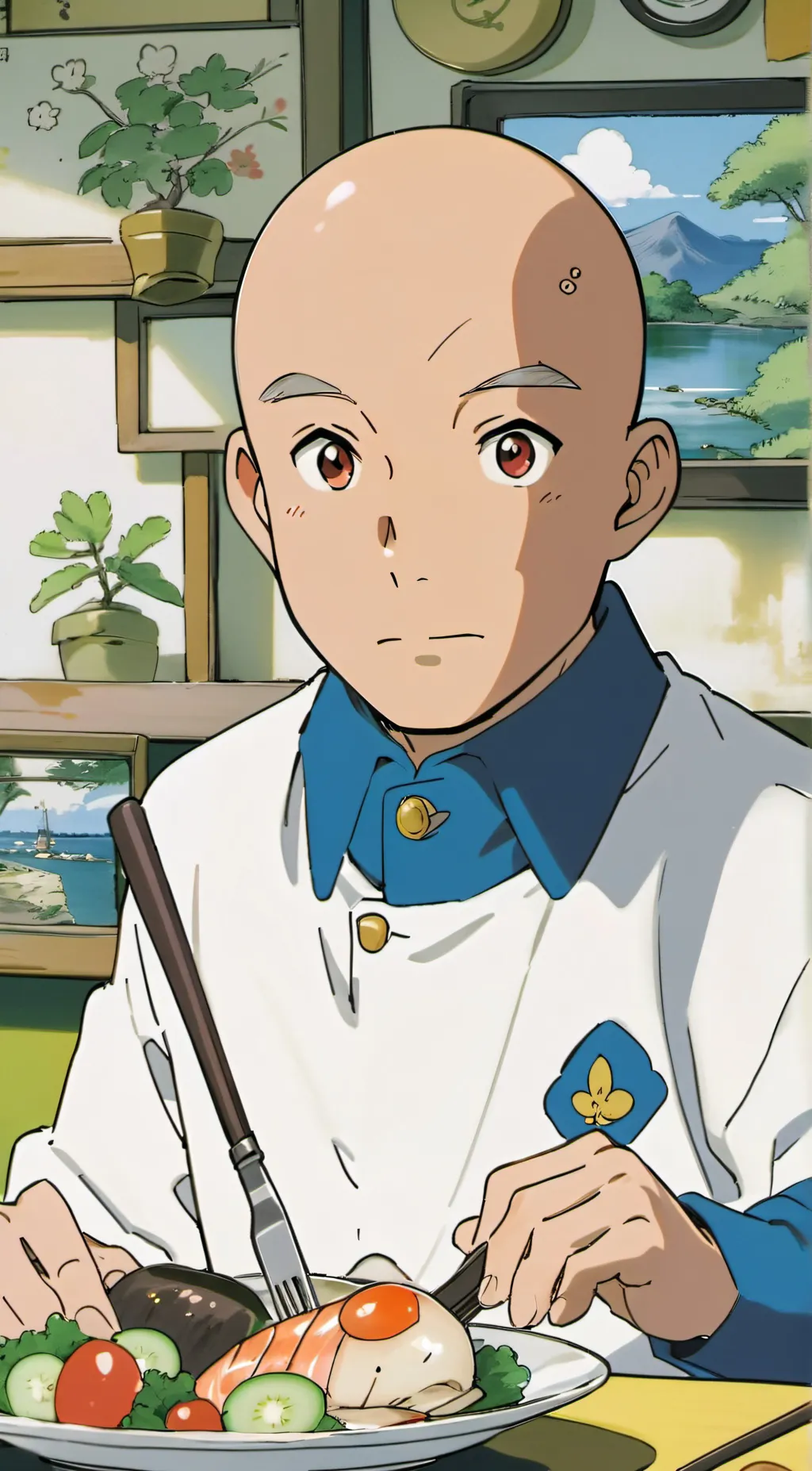 ai character: IM BALD!! 🤬🤬 background